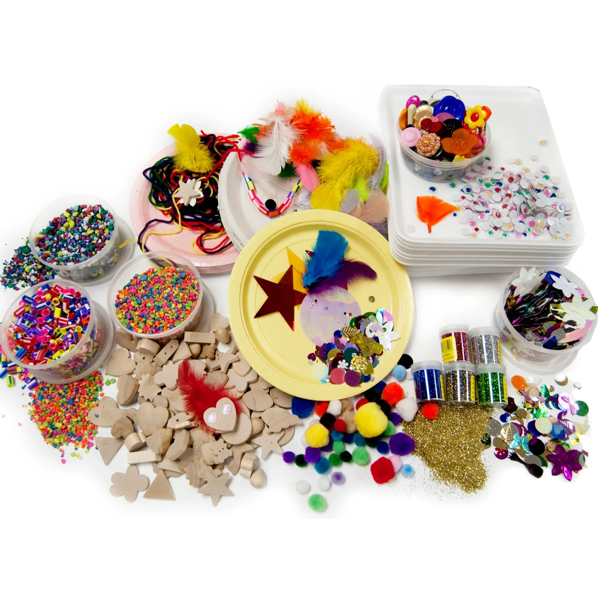 Hygloss Creative Collage Treasure Craft Box - Assorted Arts & Crafts Kit