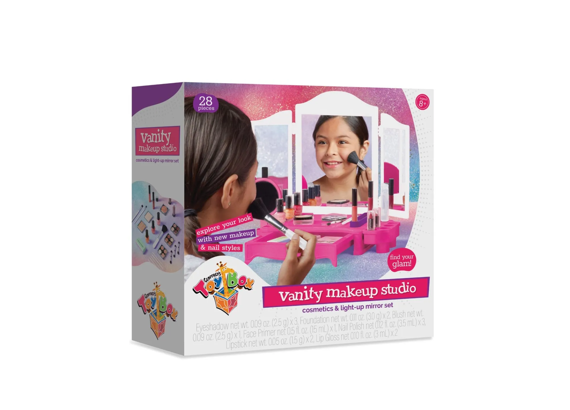 Geoffrey's Toy Box 28-Piece Vanity Makeup Studio with LED Mirror - Exclusive at Macy's
