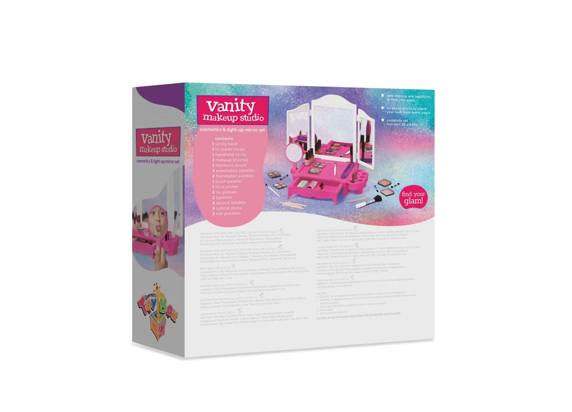 Geoffrey's Toy Box 28-Piece Vanity Makeup Studio with LED Mirror - Exclusive at Macy's