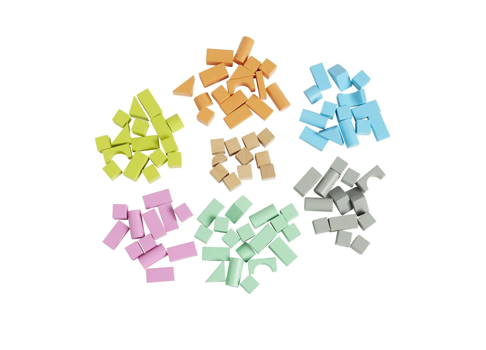 Imaginarium 100-Piece Wooden Block Set - Colorful Building Blocks for Creative Play