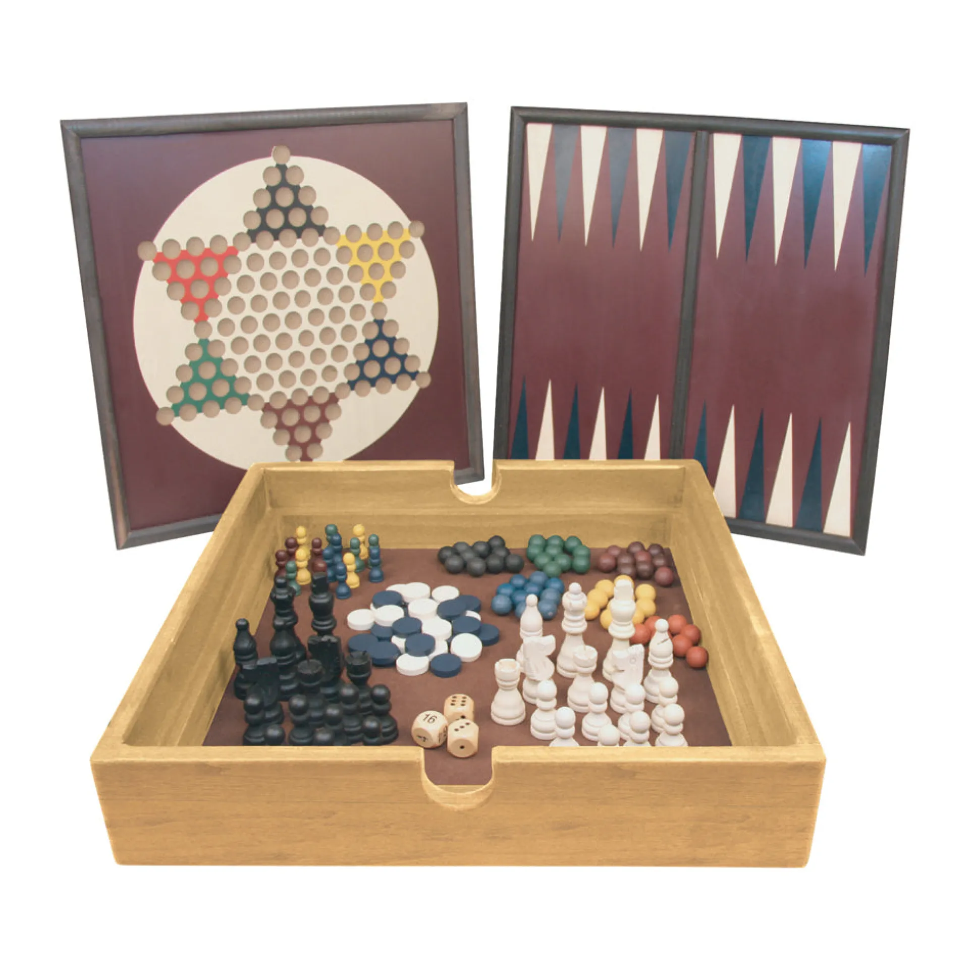 5-in-1 Wooden Multi-Game Set for Family Game Night