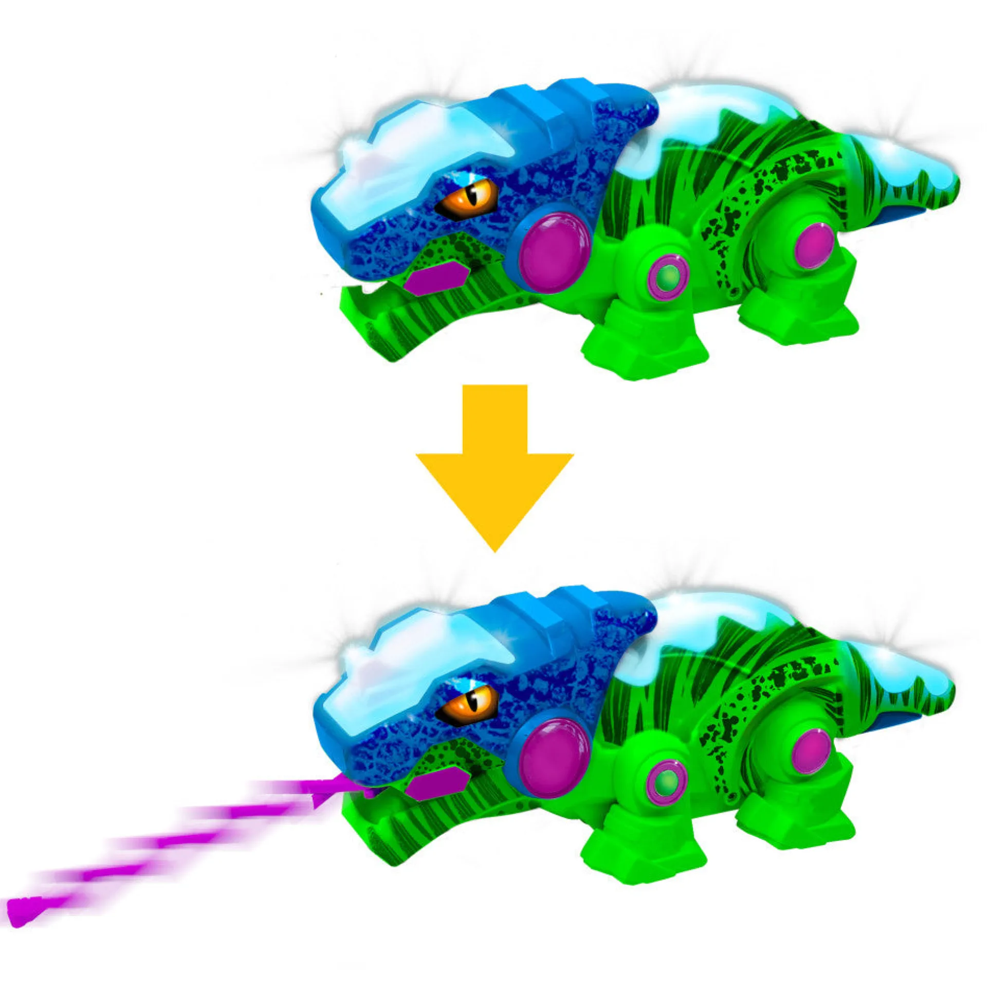 MukikiM Kool Kreepers RC-Rex - Color-Changing Dinosaur - Green & Blue