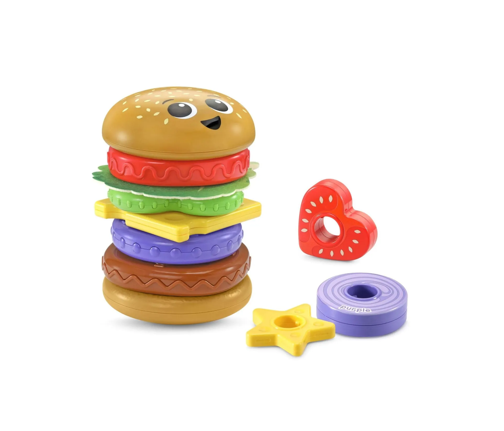 VTech 4-in-1 Learning Hamburger - Interactive Stacking and Puzzle Toy