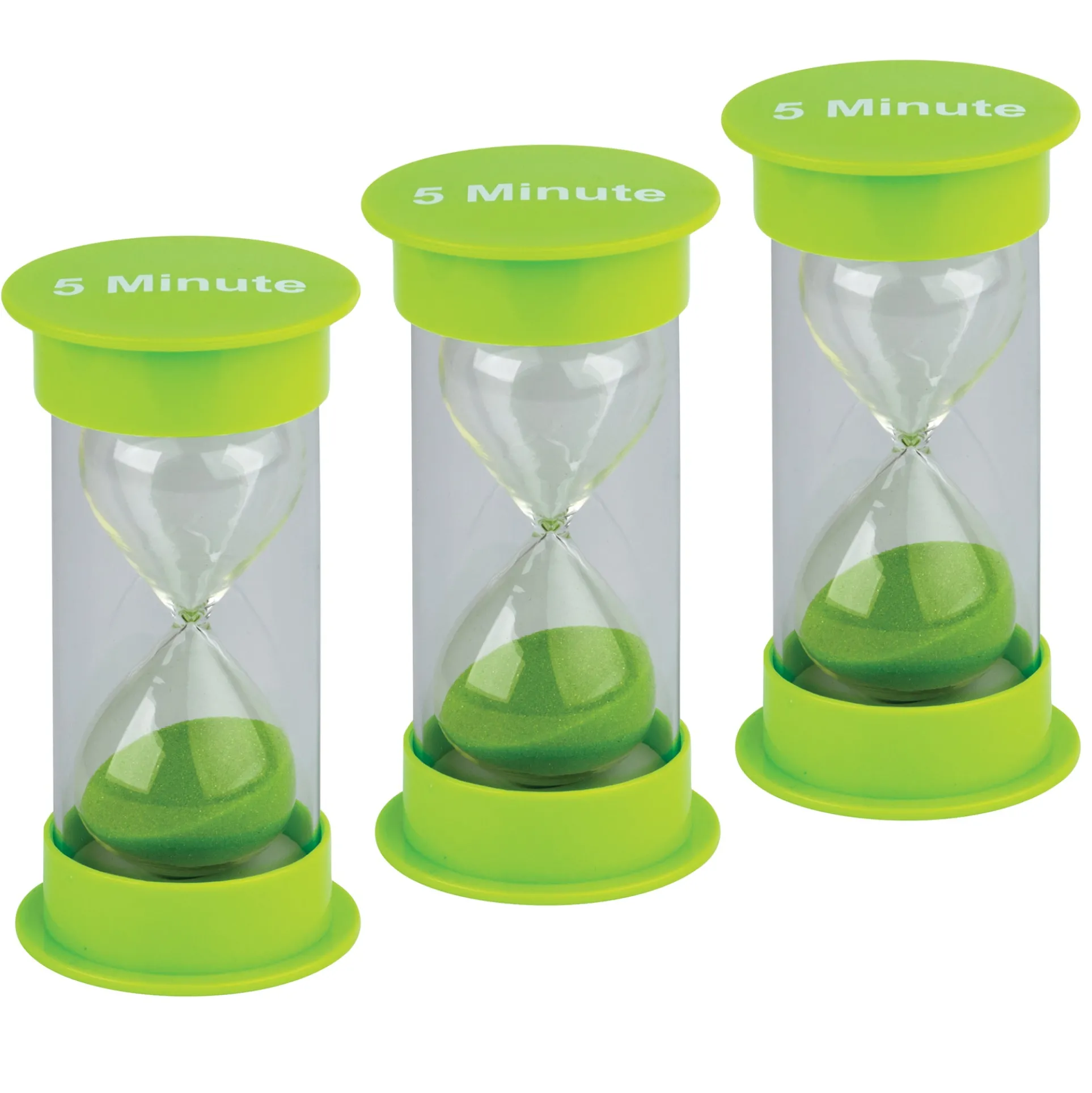 Teacher Created Resources 5-Minute Sand Timer Trio - Lime Green