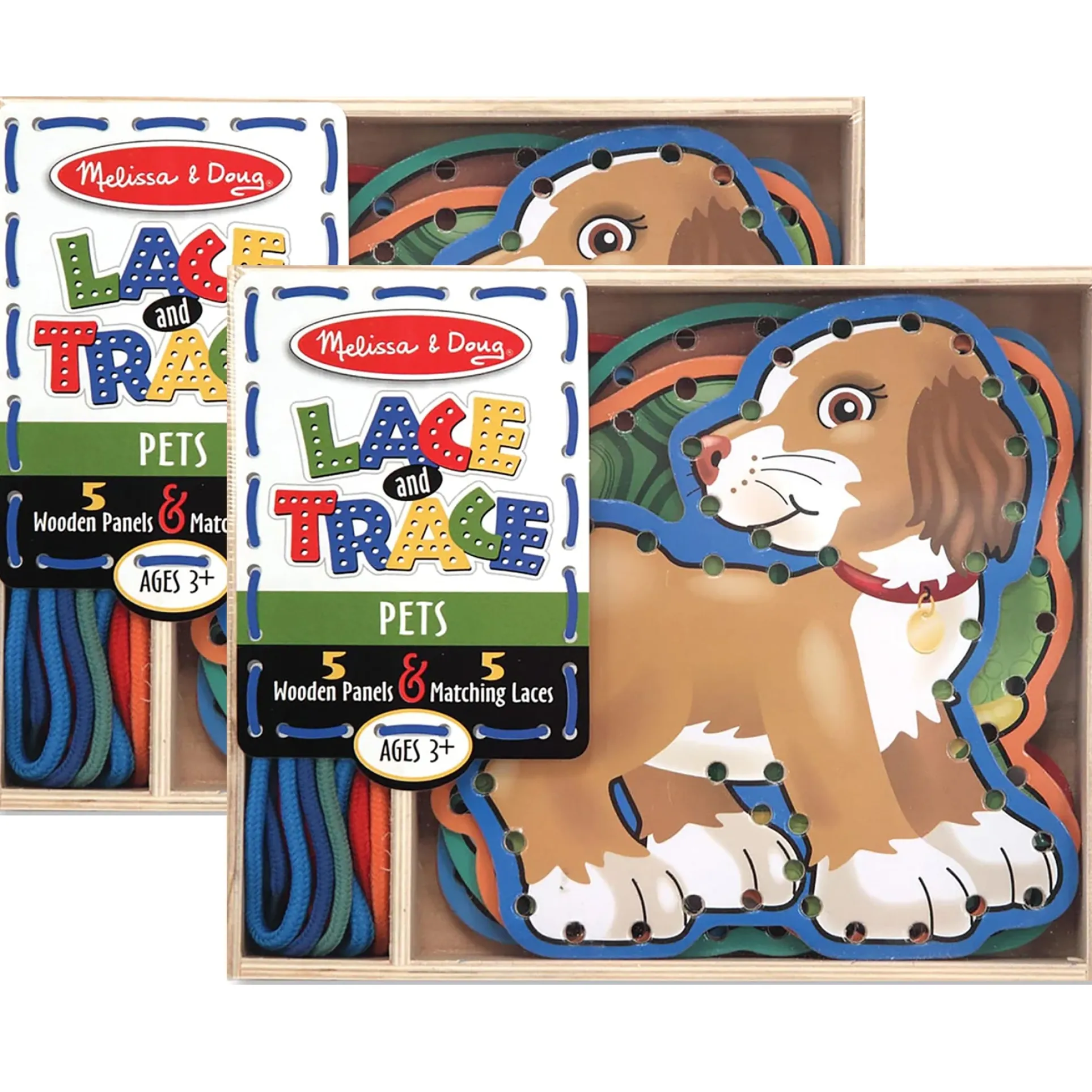 Melissa & Doug Lace & Trace Pets - Vibrant Animal-Themed Lacing Set
