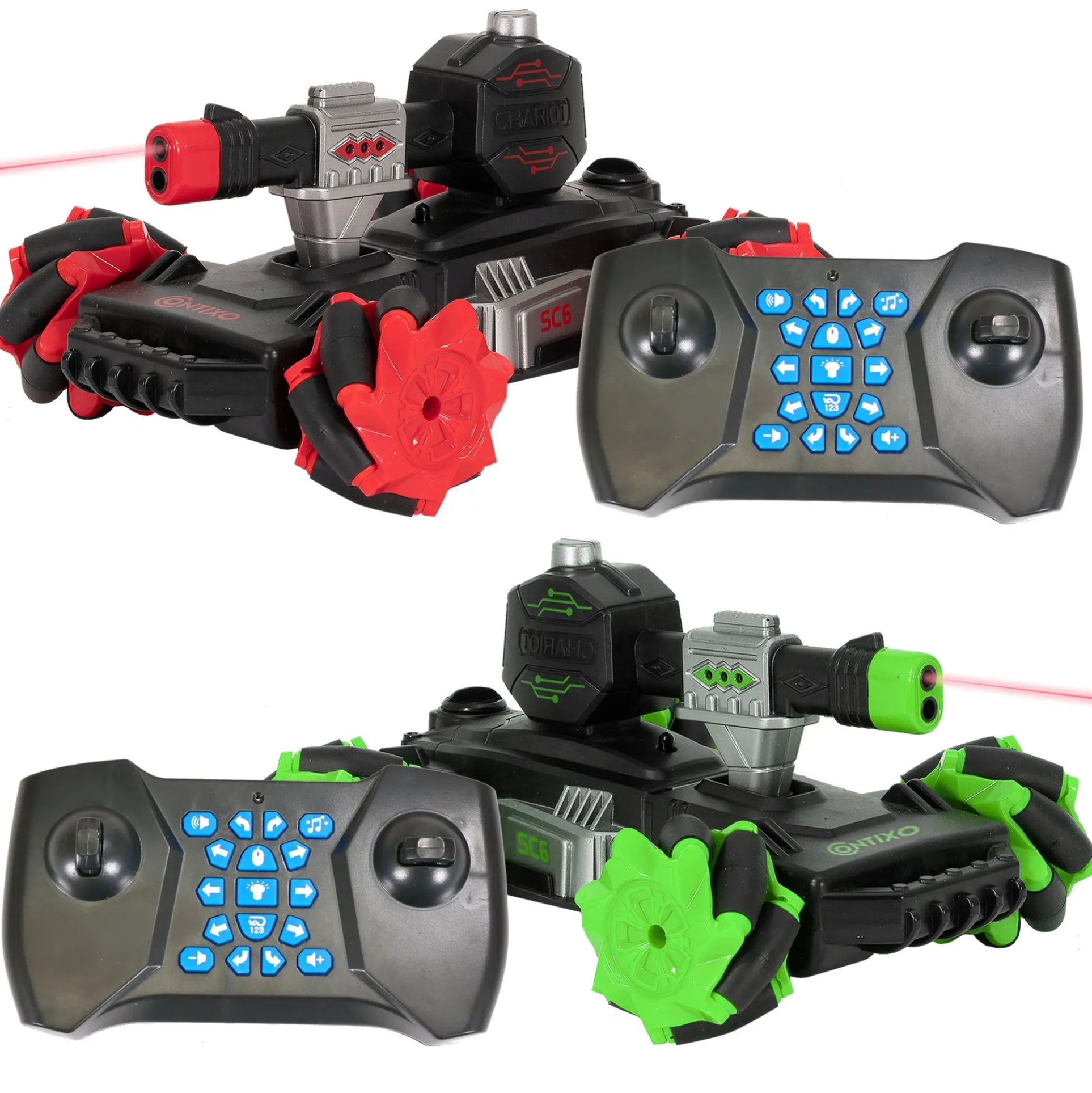 Contixo SC6 RC Remote Control Combat Battle Tank 1:24 Scale - 2 Pack