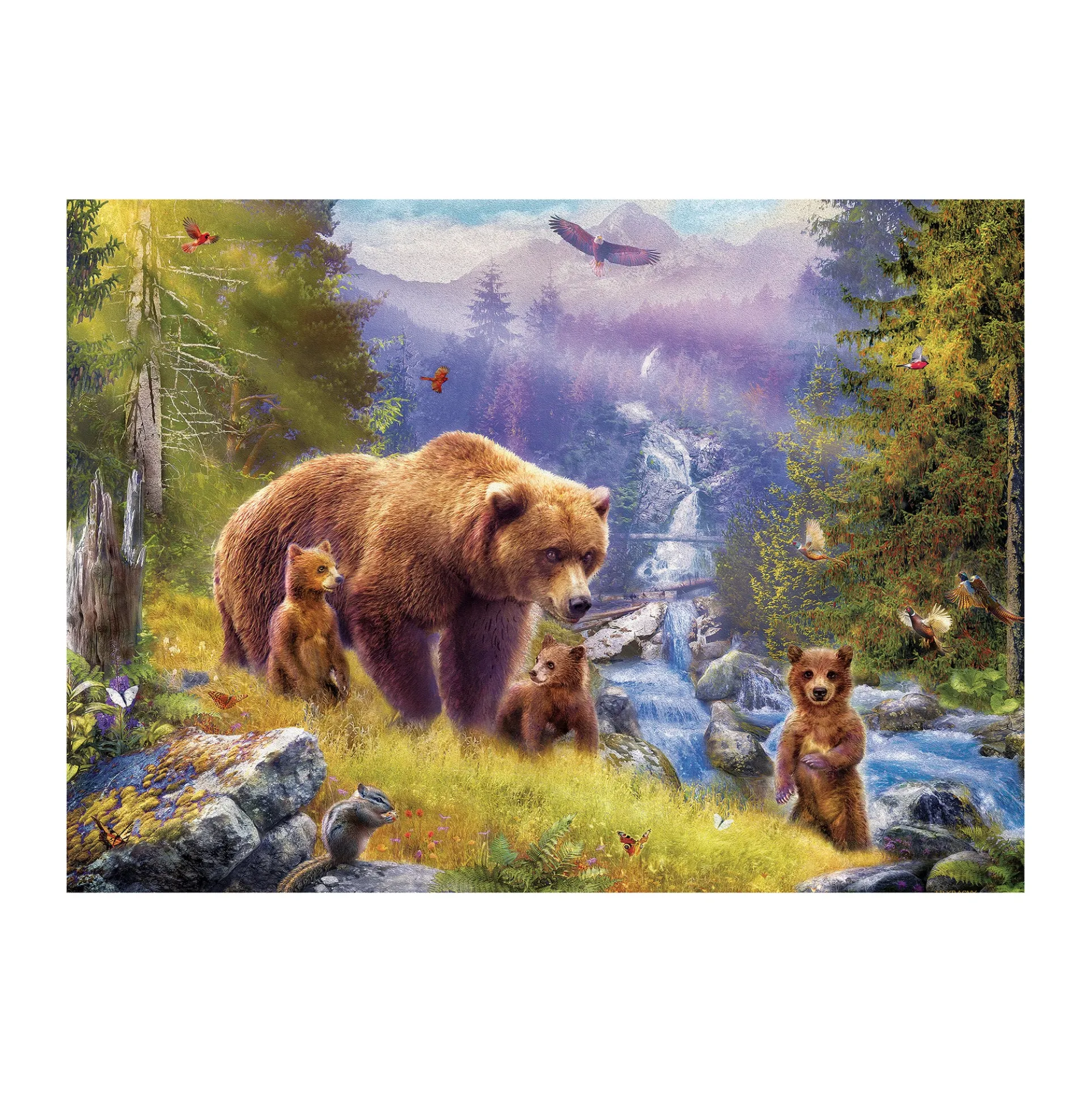 Jan Patrik Enchanted Forest Grizzly Cubs Jigsaw Puzzle - 500 pcs