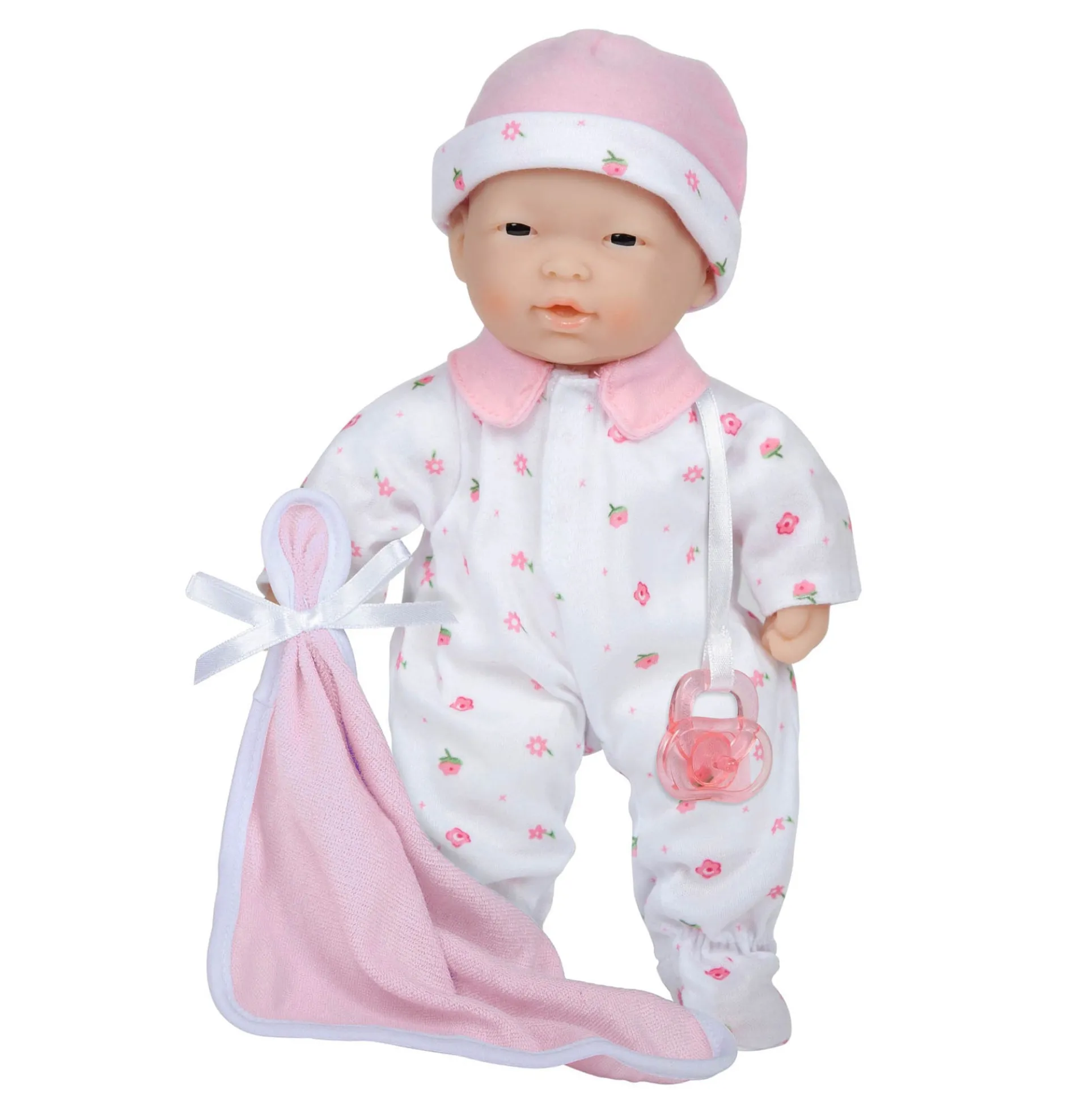 JC Toys La Baby - 11-inch Soft Baby Doll with Pink Outfit and Accessories
