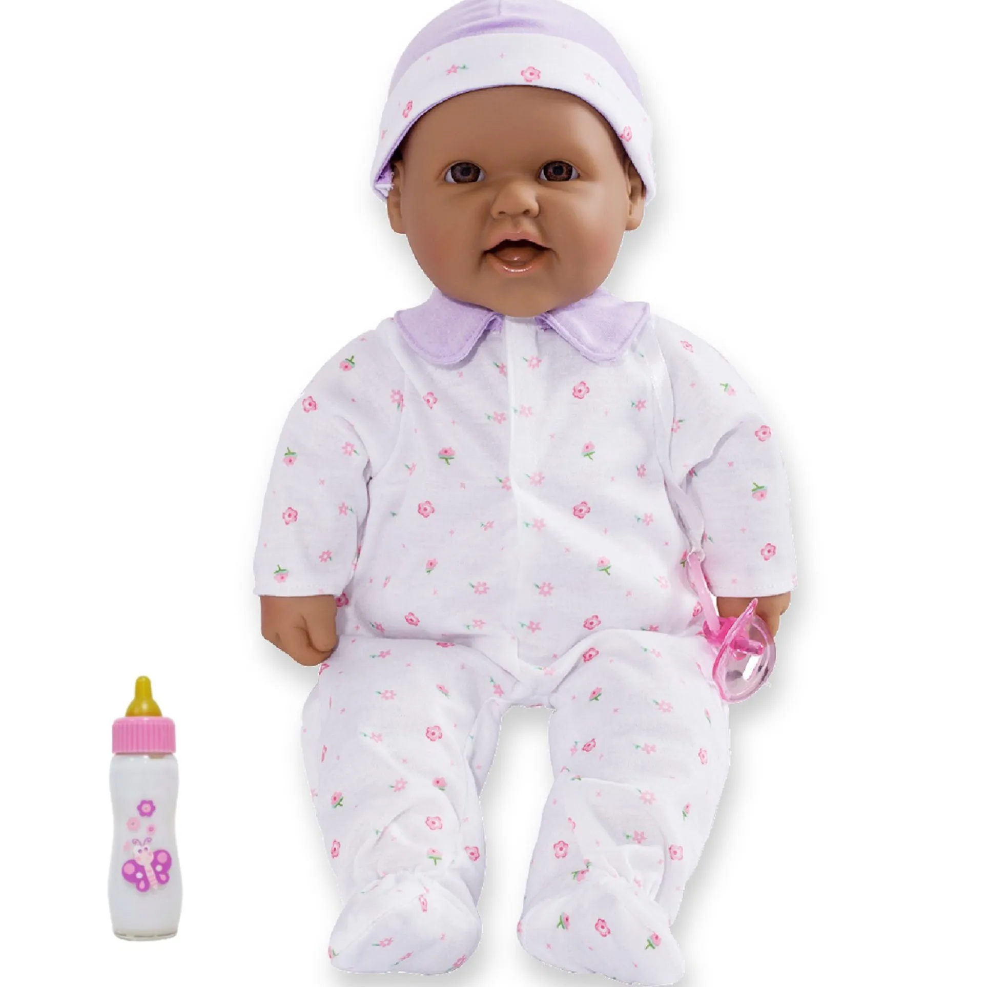 JC Toys La Baby Soft 16-inch Doll - Purple Outfit with Pacifier