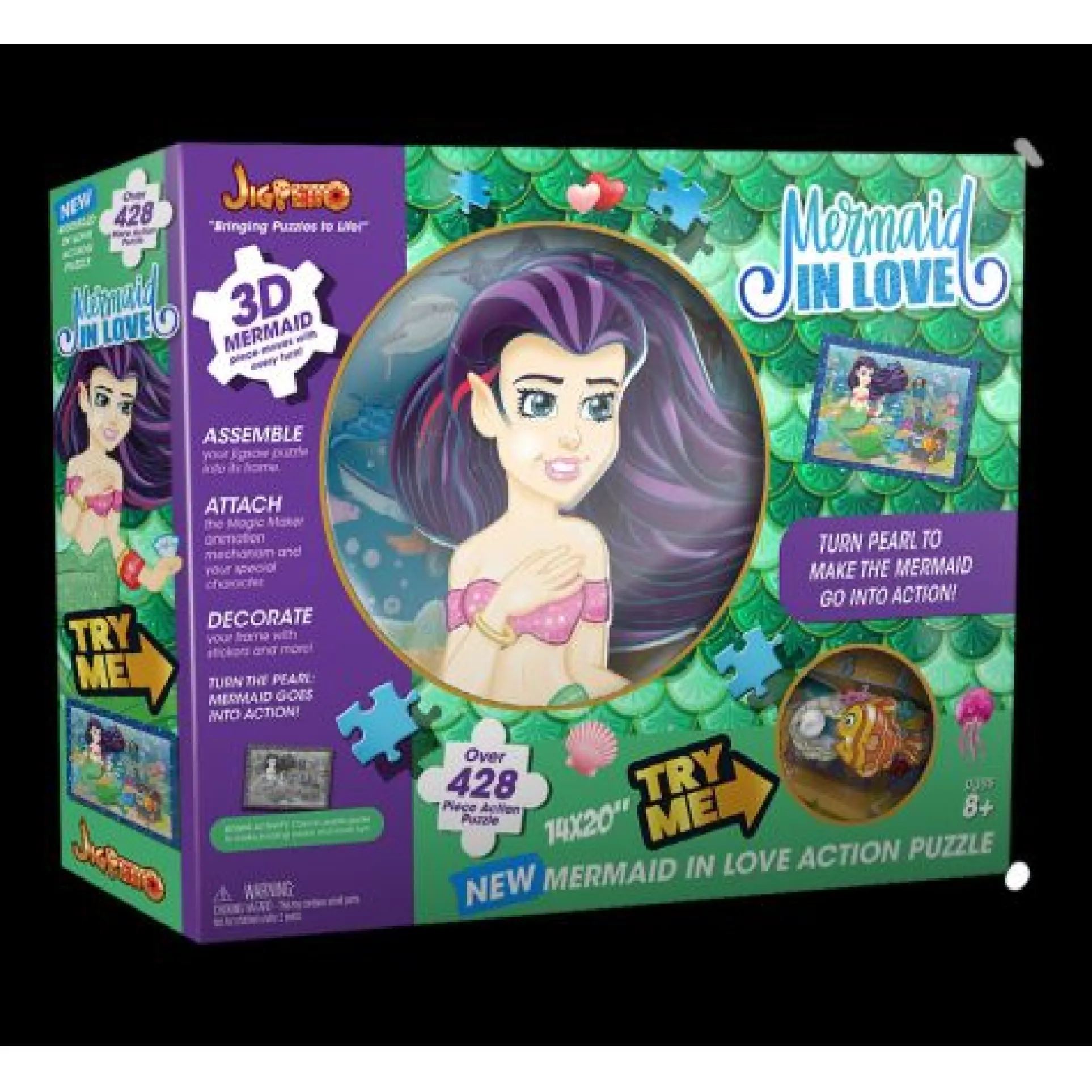 Jigpetto Vibrant Underwater Action Mermaid Puzzle - 428 pc
