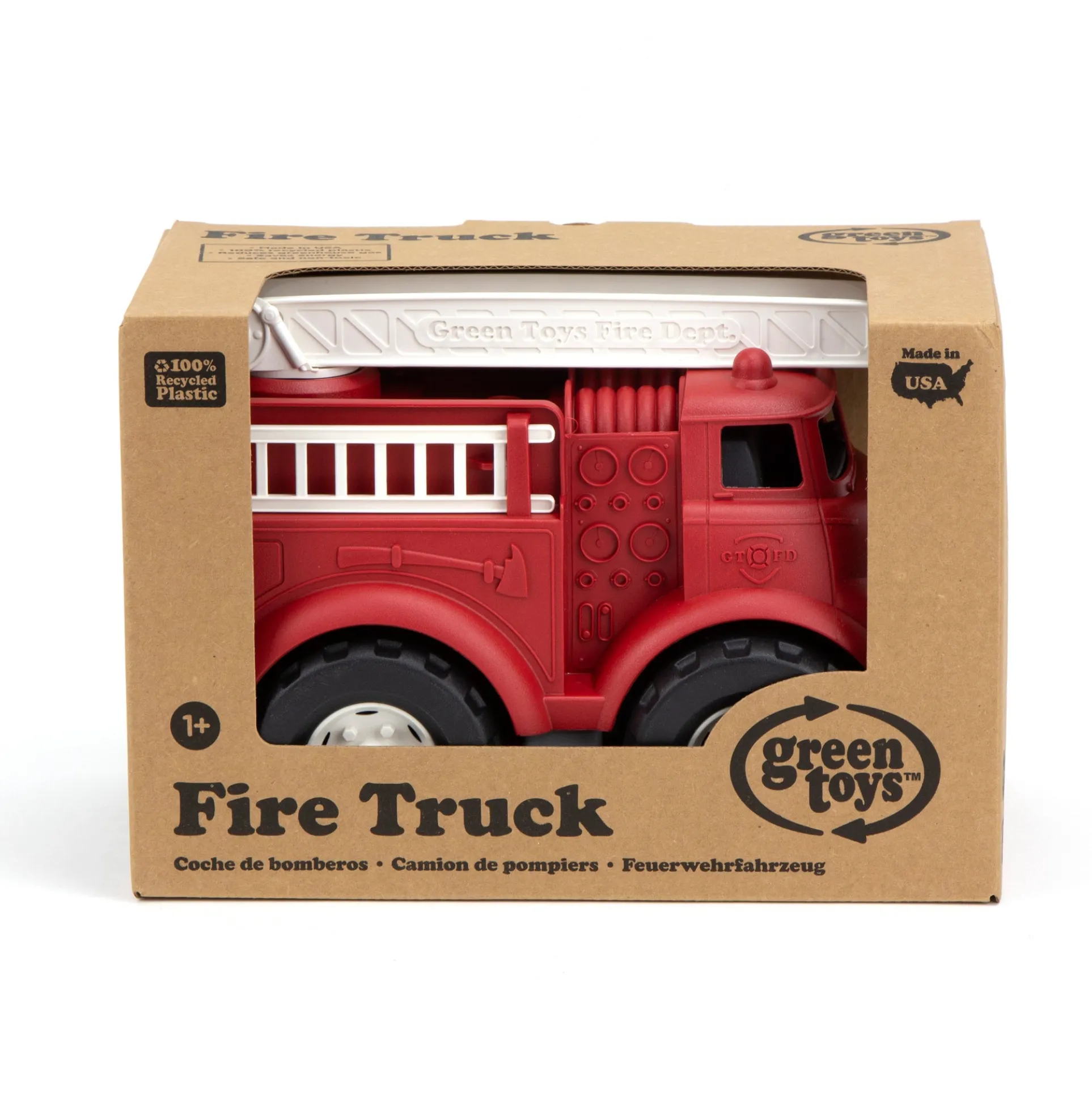 Green Toys Eco-Friendly Fire Truck with Rotating Ladders