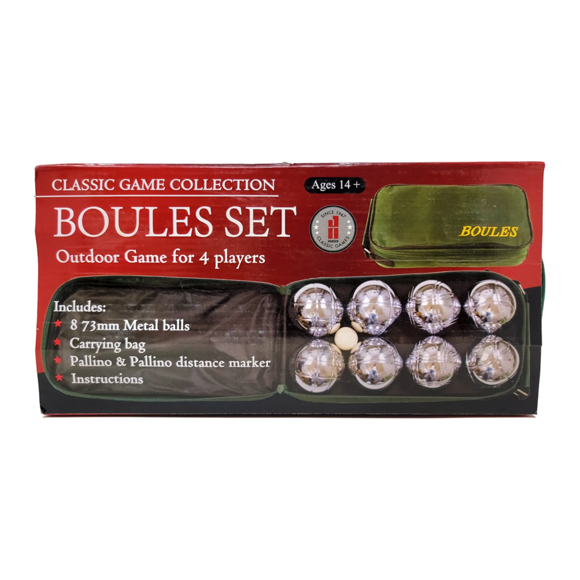John N. Hansen Co. Deluxe Boules Bocce Ball Set with Carrying Case