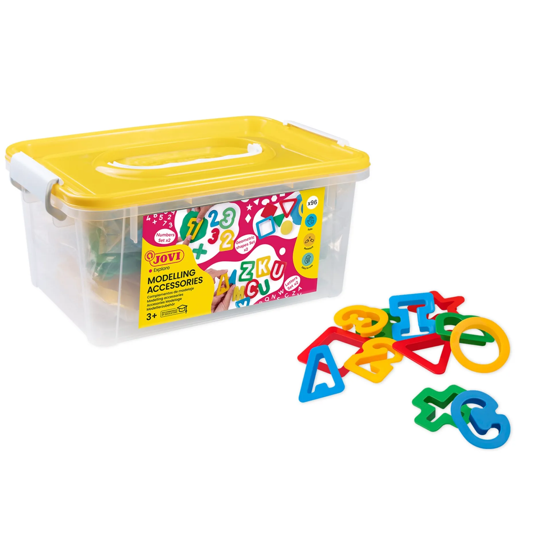 JOVI 96-Piece Dough & Clay Modelling Accessories - Multicolor
