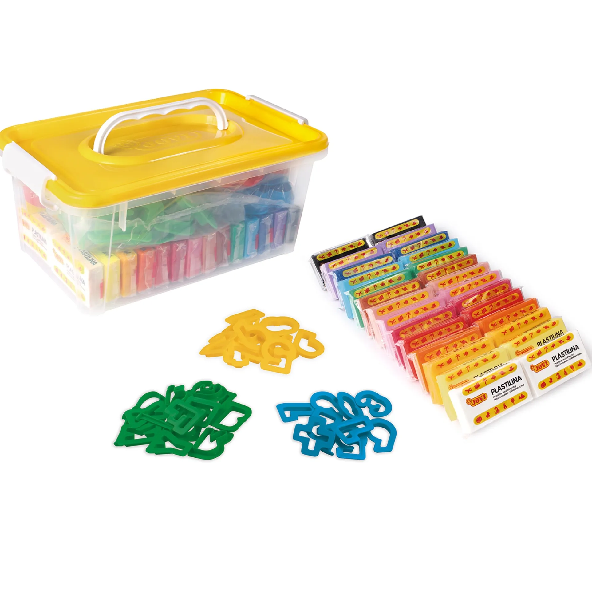 JOVI Plastilina Colorful Modeling Clay School Pack - 28 Bars with Accessories