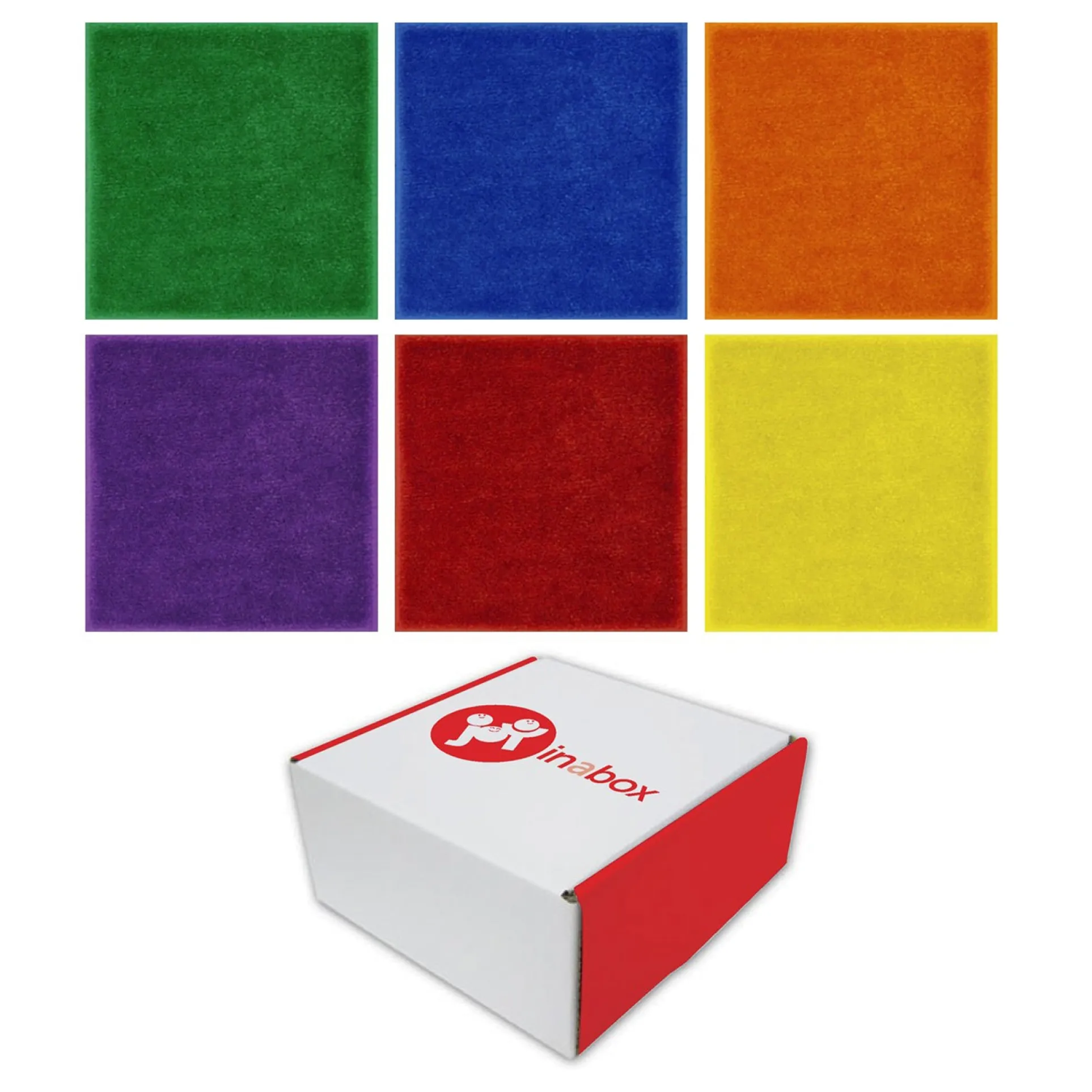 Joy Carpets & Co Joy in a Box - Vibrant Classroom Carpet Squares, 24 Pack