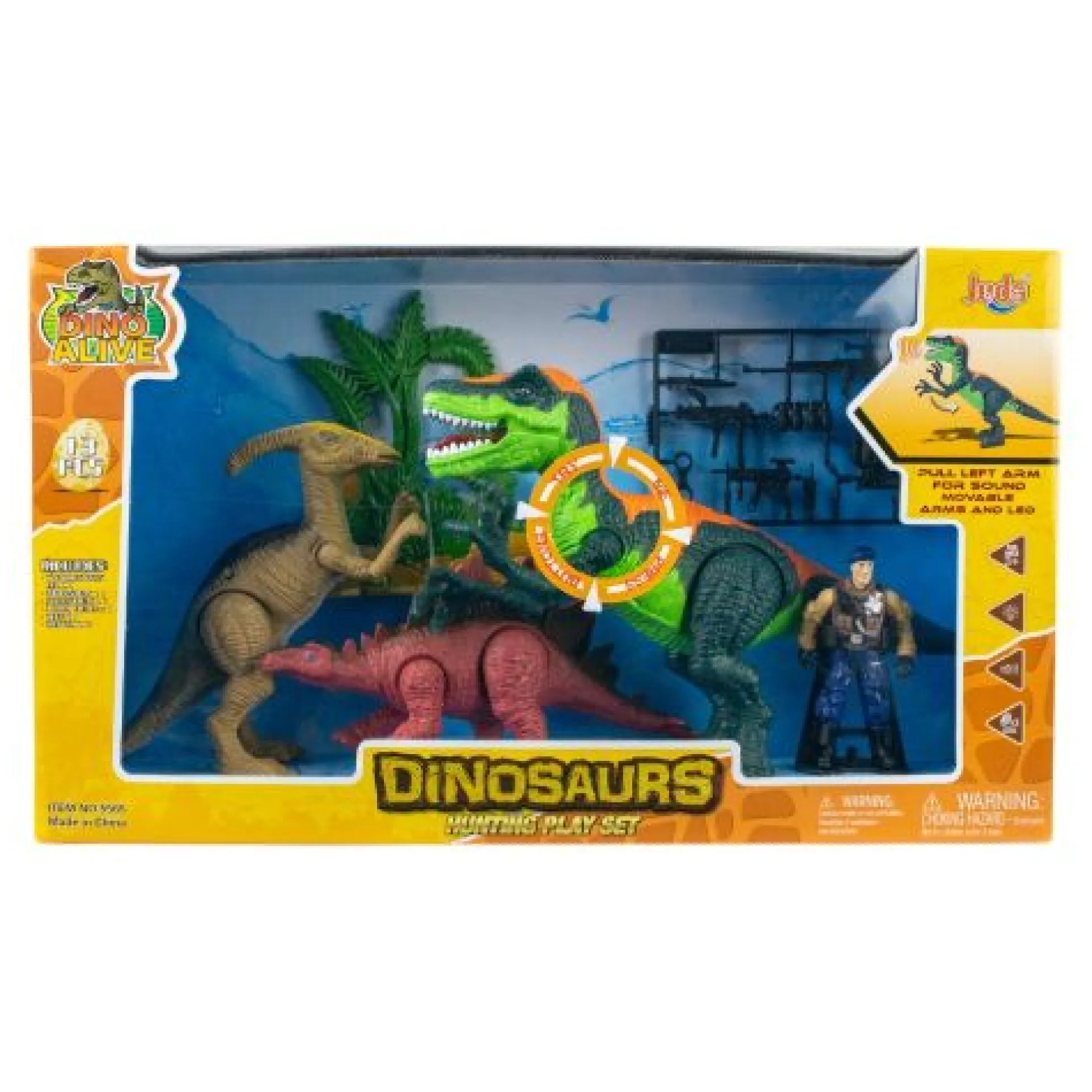 Juda Toys Dinosaurs Hunting Playset with Sound and Action Features