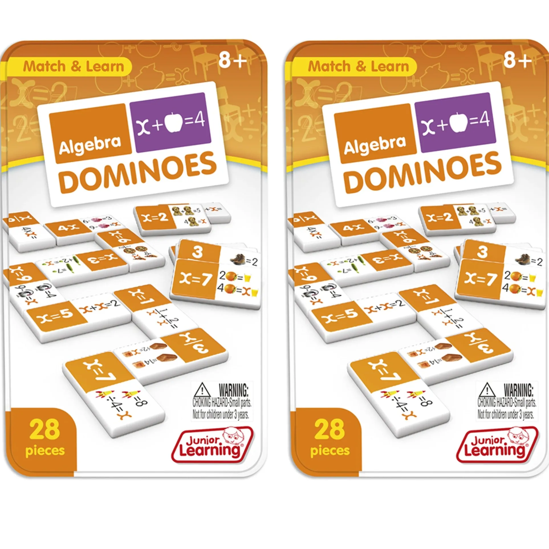 Junior Learning Algebra Dominoes - Educational Matching Game - 2 Sets