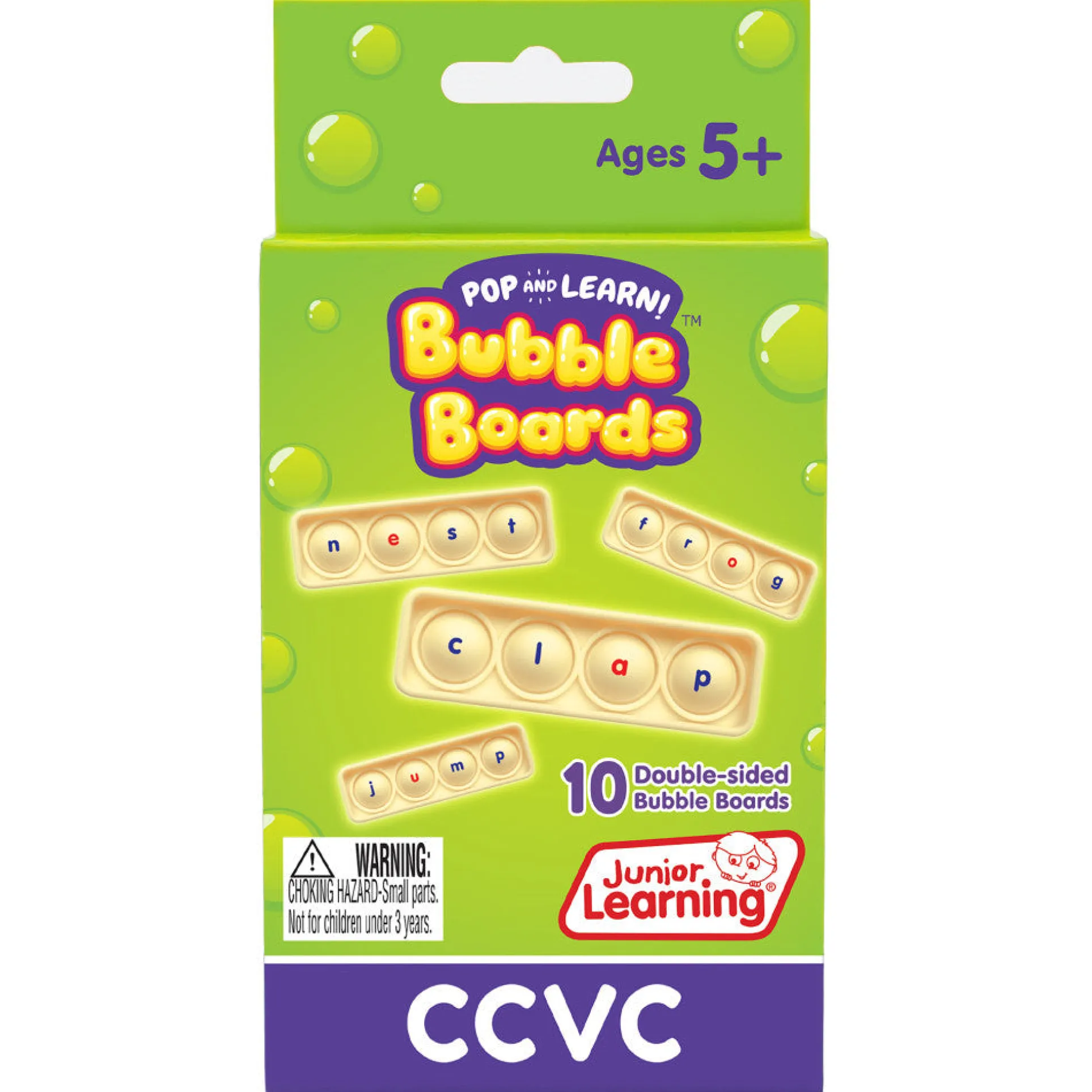 Junior Learning CCVC Bubble Boards - Phonics Blending Game