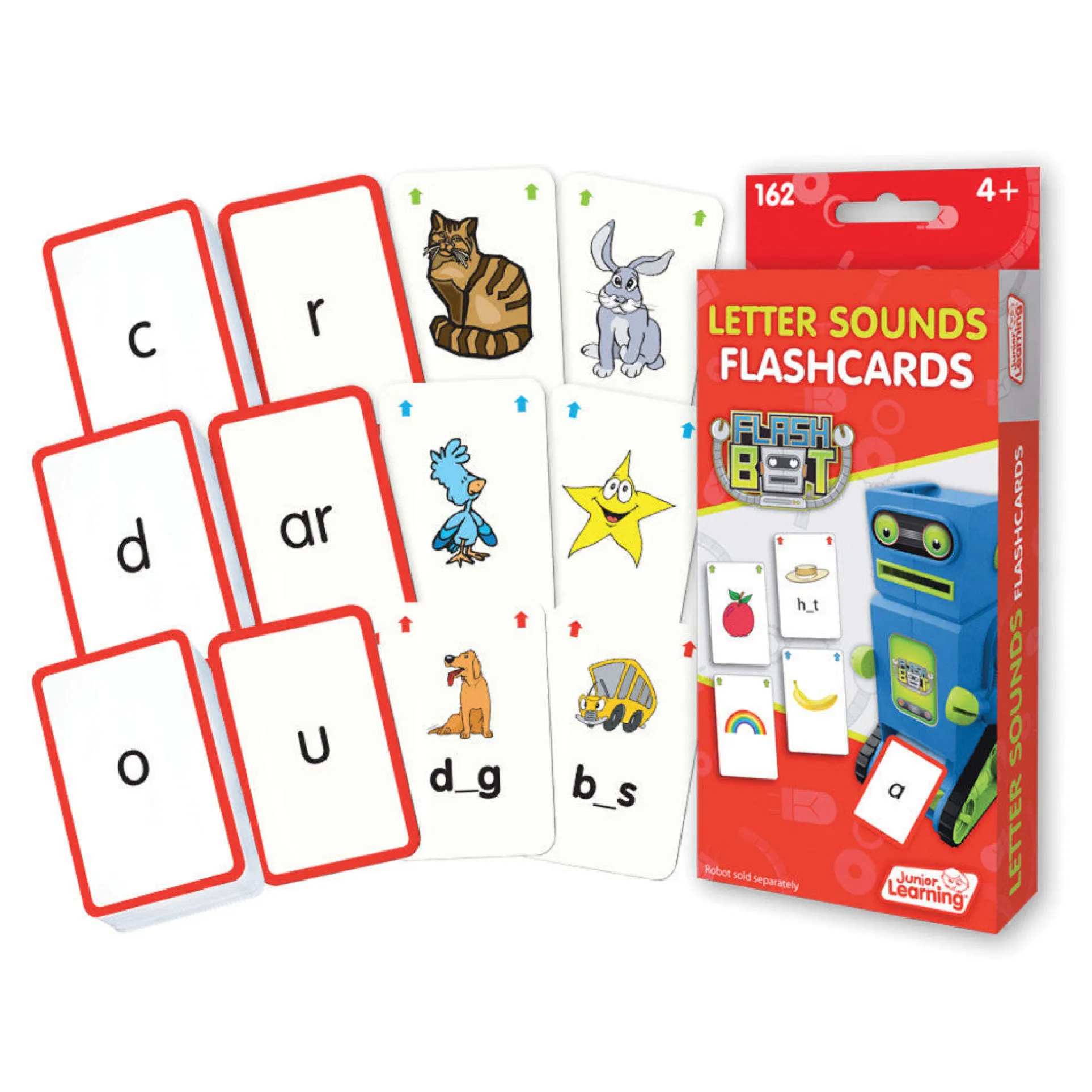 Junior Learning Letter Sounds Flashcards - Educational Toy for Ages 4+