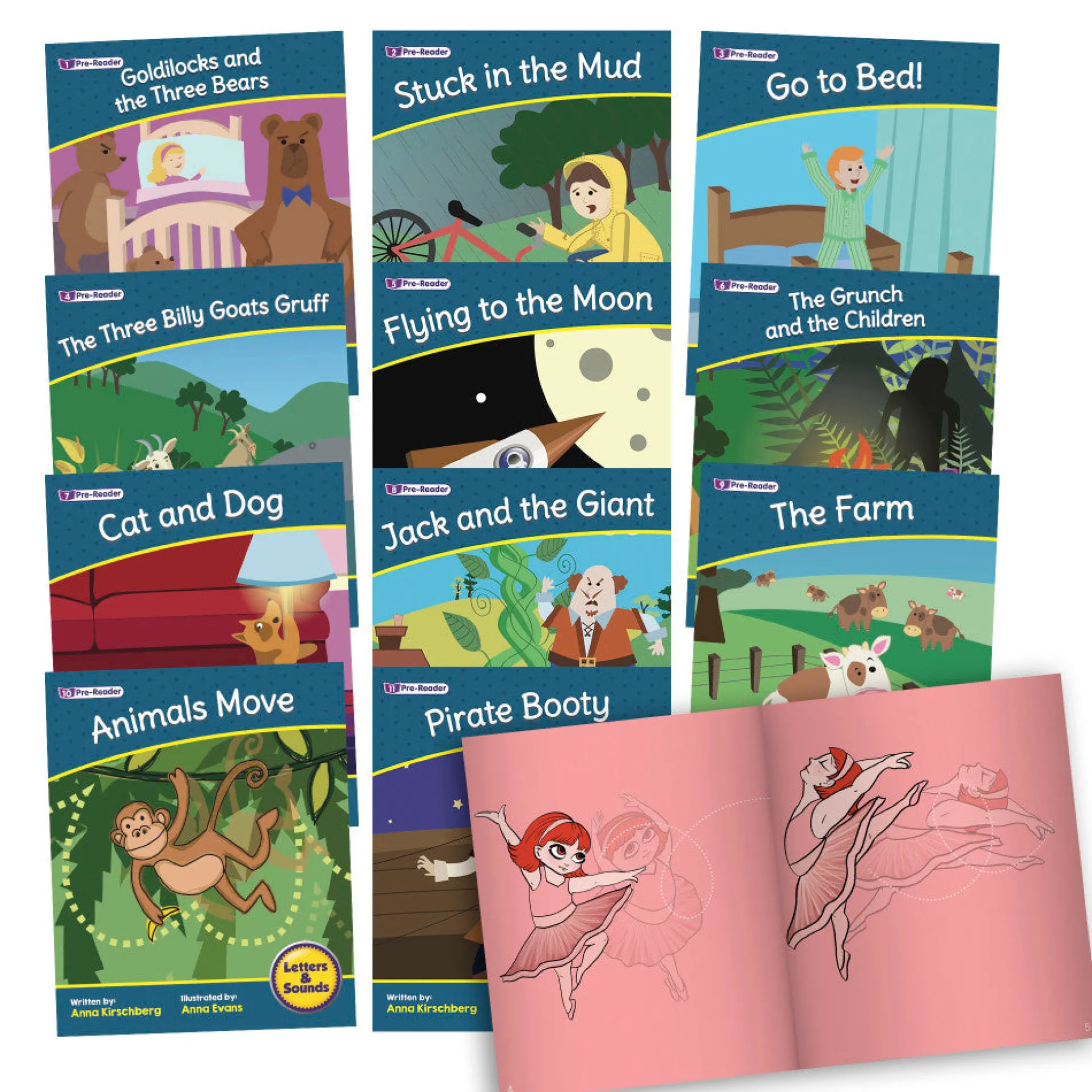 Junior Learning Letters & Sounds Phase 1 Set 2 - Fictional Reading Set
