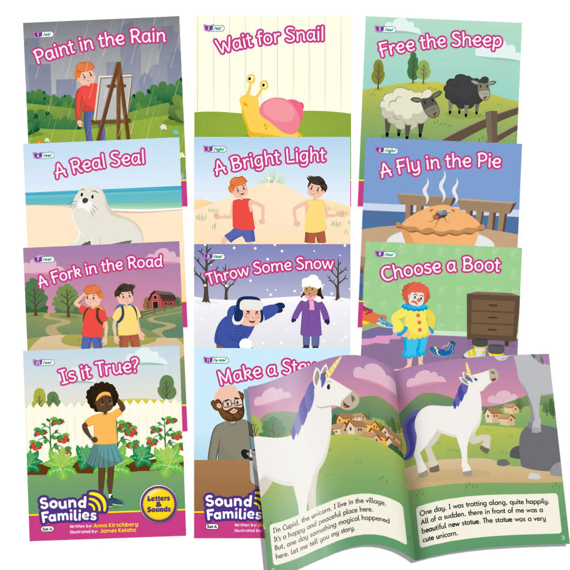 Junior Learning 12-Piece Long Vowel Sound Families Fiction Readers Set