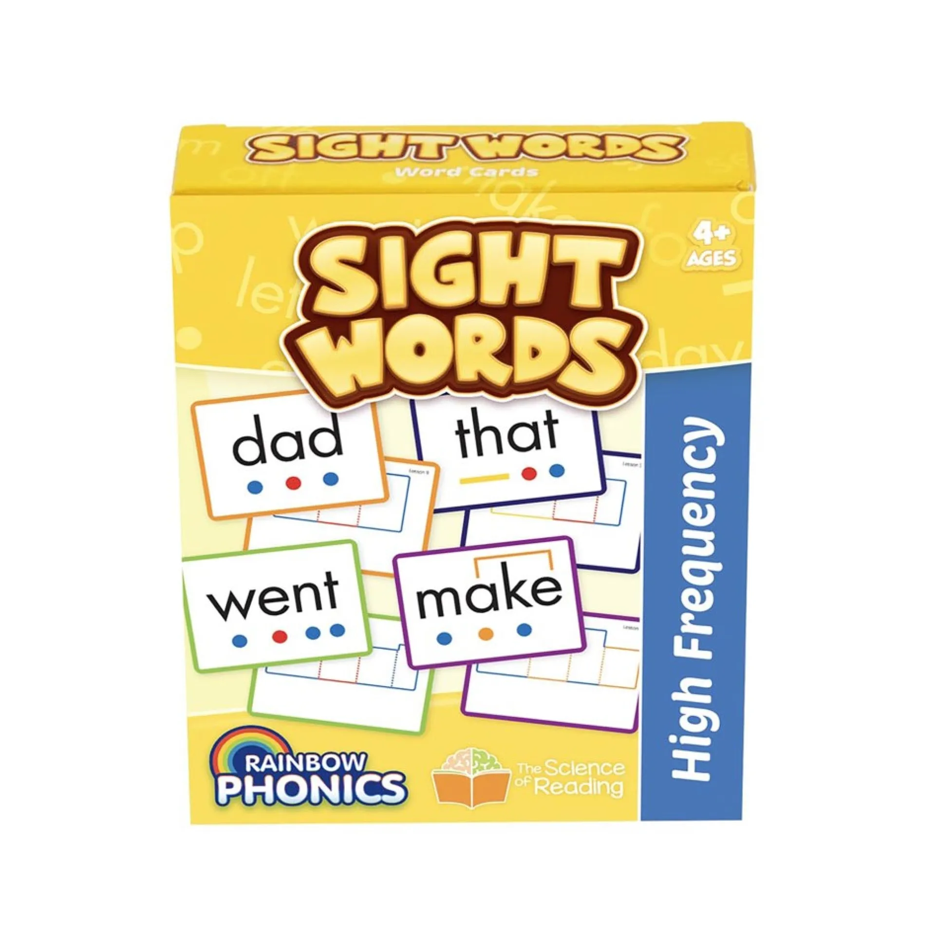 Junior Learning Rainbow Phonics Sight Words Set - 52 Educational Word Cards