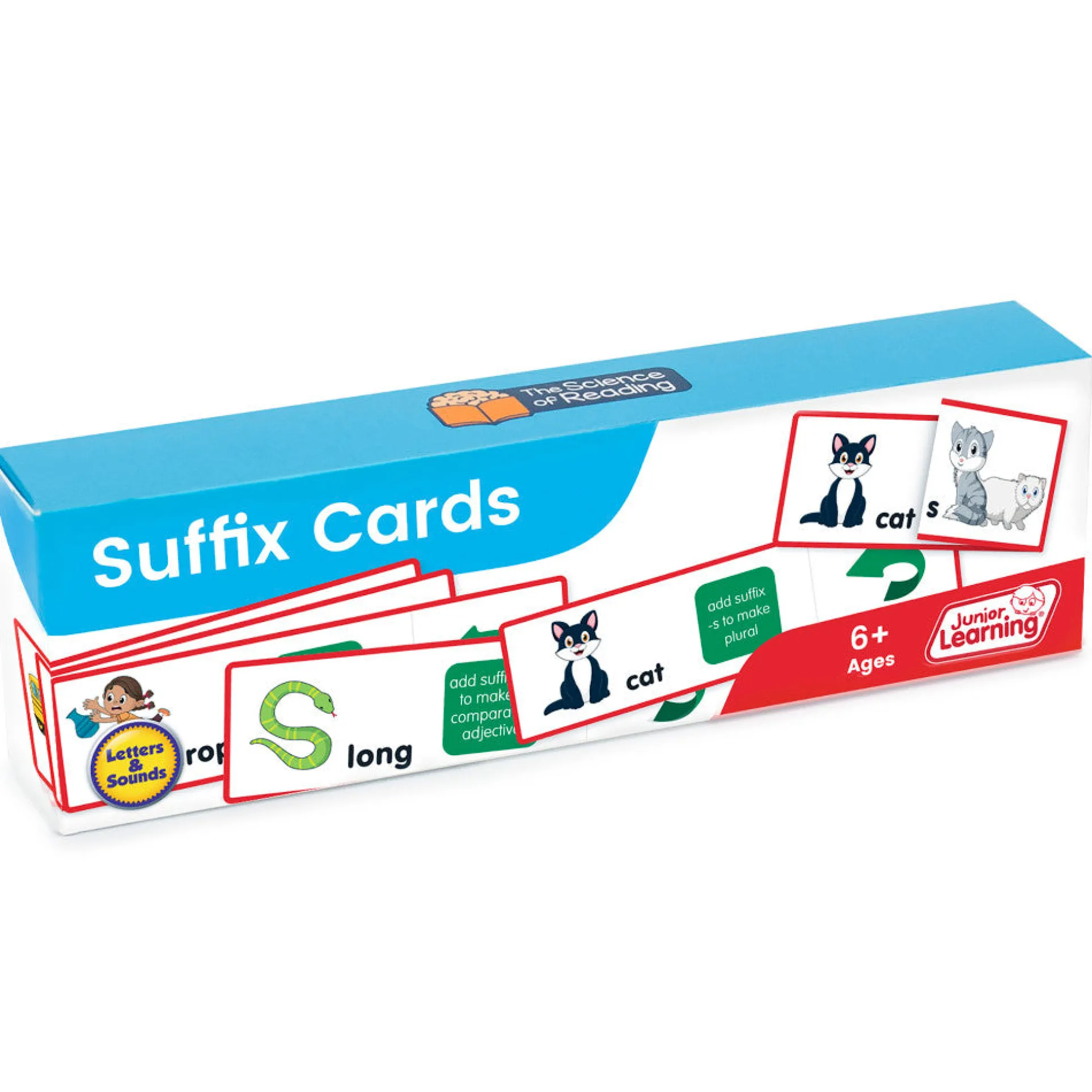 Junior Learning Suffix Flashcards - Educational Spelling Game