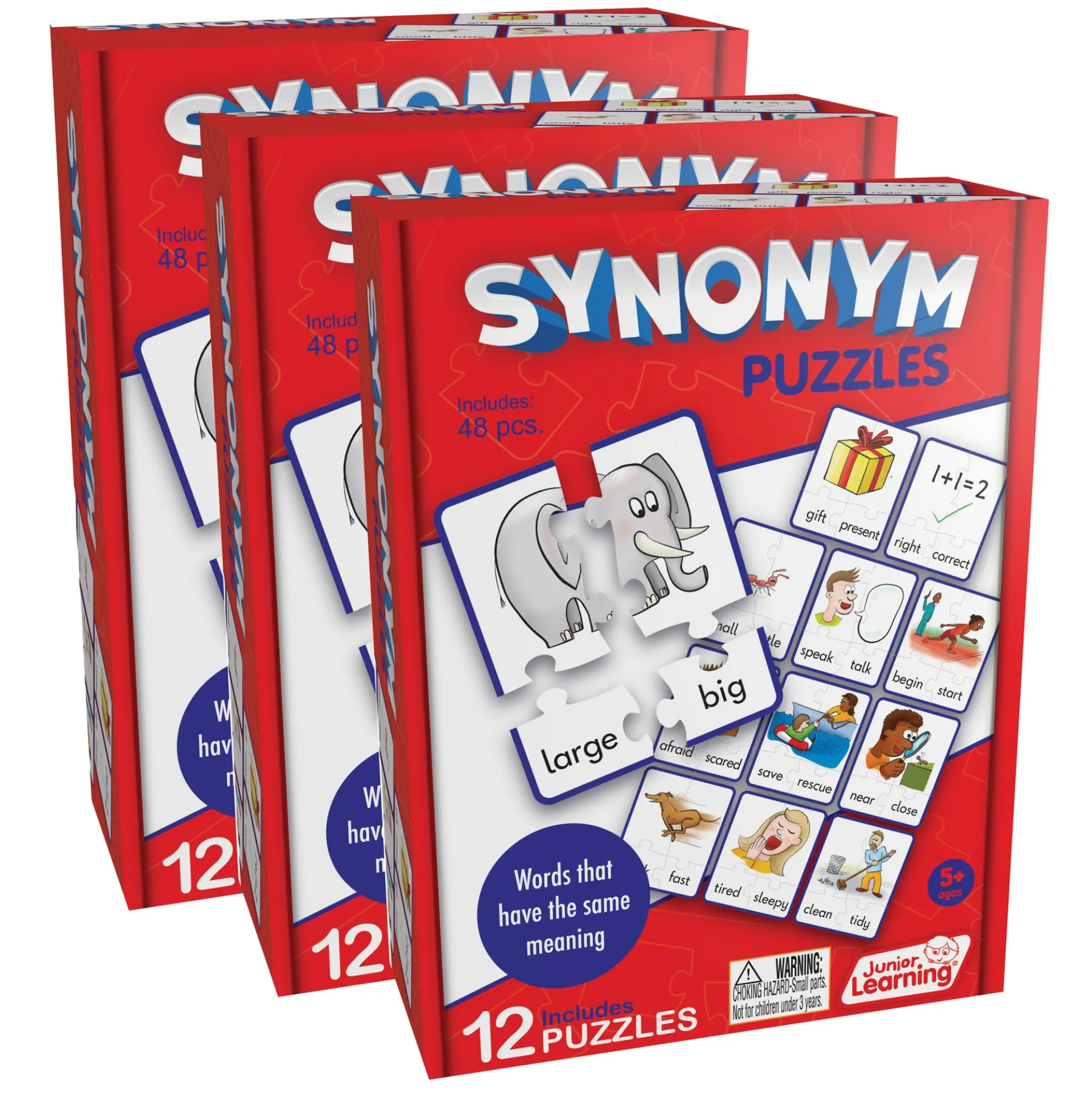 Junior Learning Synonym Puzzles - Educational Jigsaw Set - Multicolored