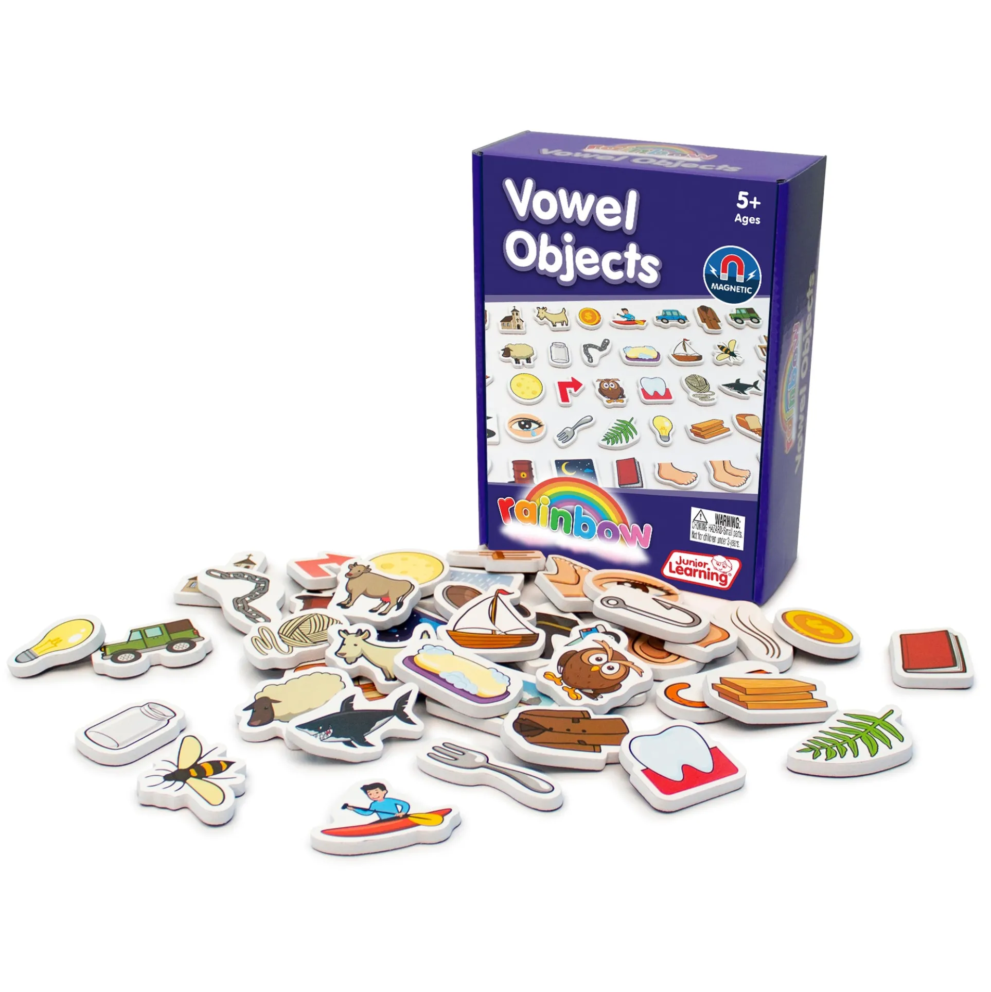 Junior Learning Vowel Objects - 40 Magnetic Educational Pieces