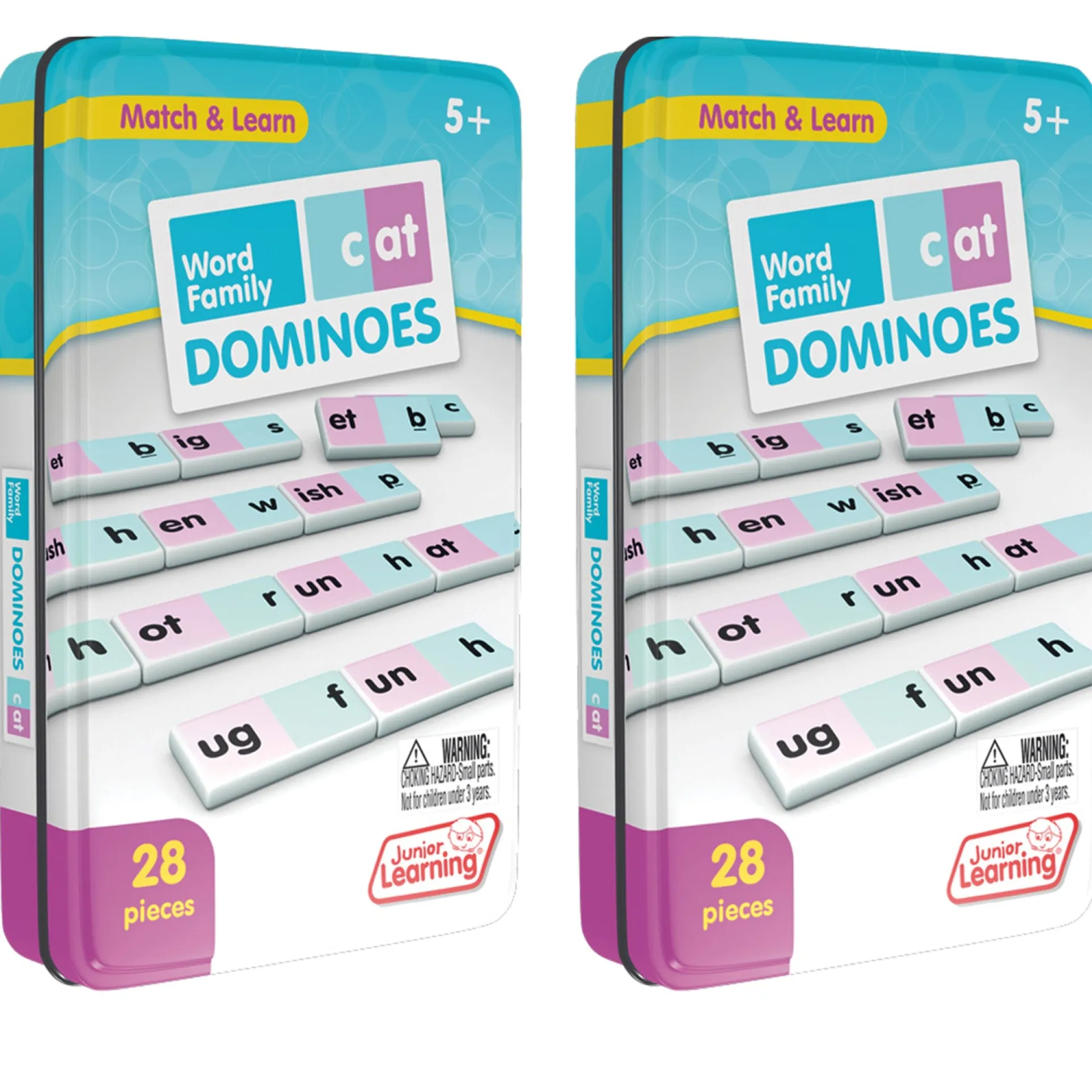 Junior Learning Word Family Dominoes - Educational Set for Kids - 2 Packs