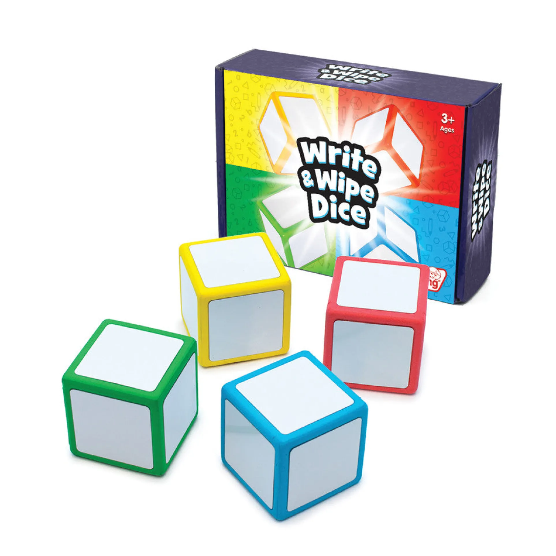 Junior Learning Write & Wipe Magnetic Dice - Colorful Educational Toy