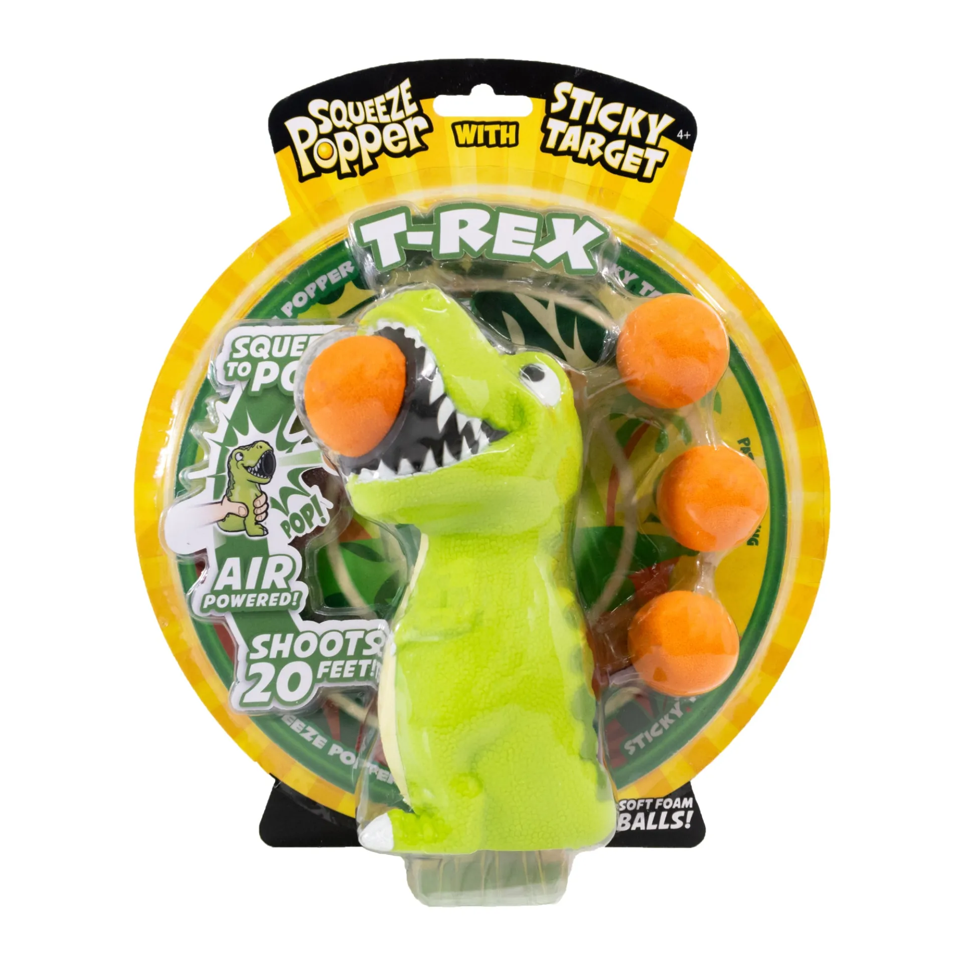 Jurassic Jolt T-Rex Squeeze Popper with Sticky Target