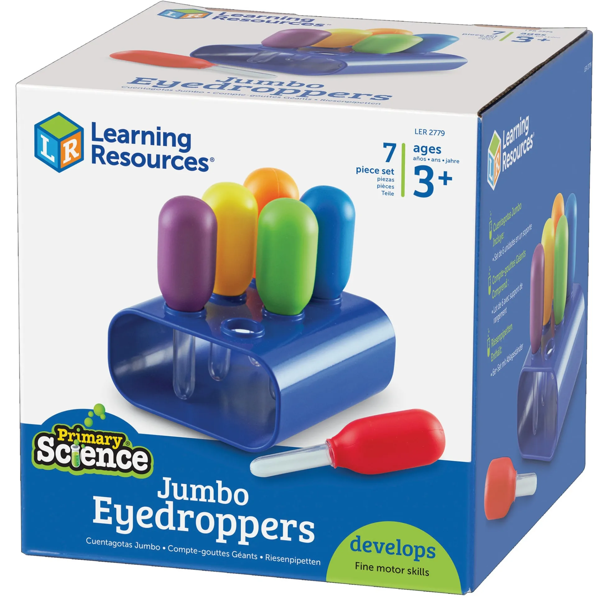 Learning Resources Primary Science Jumbo Eyedroppers Set with Stand