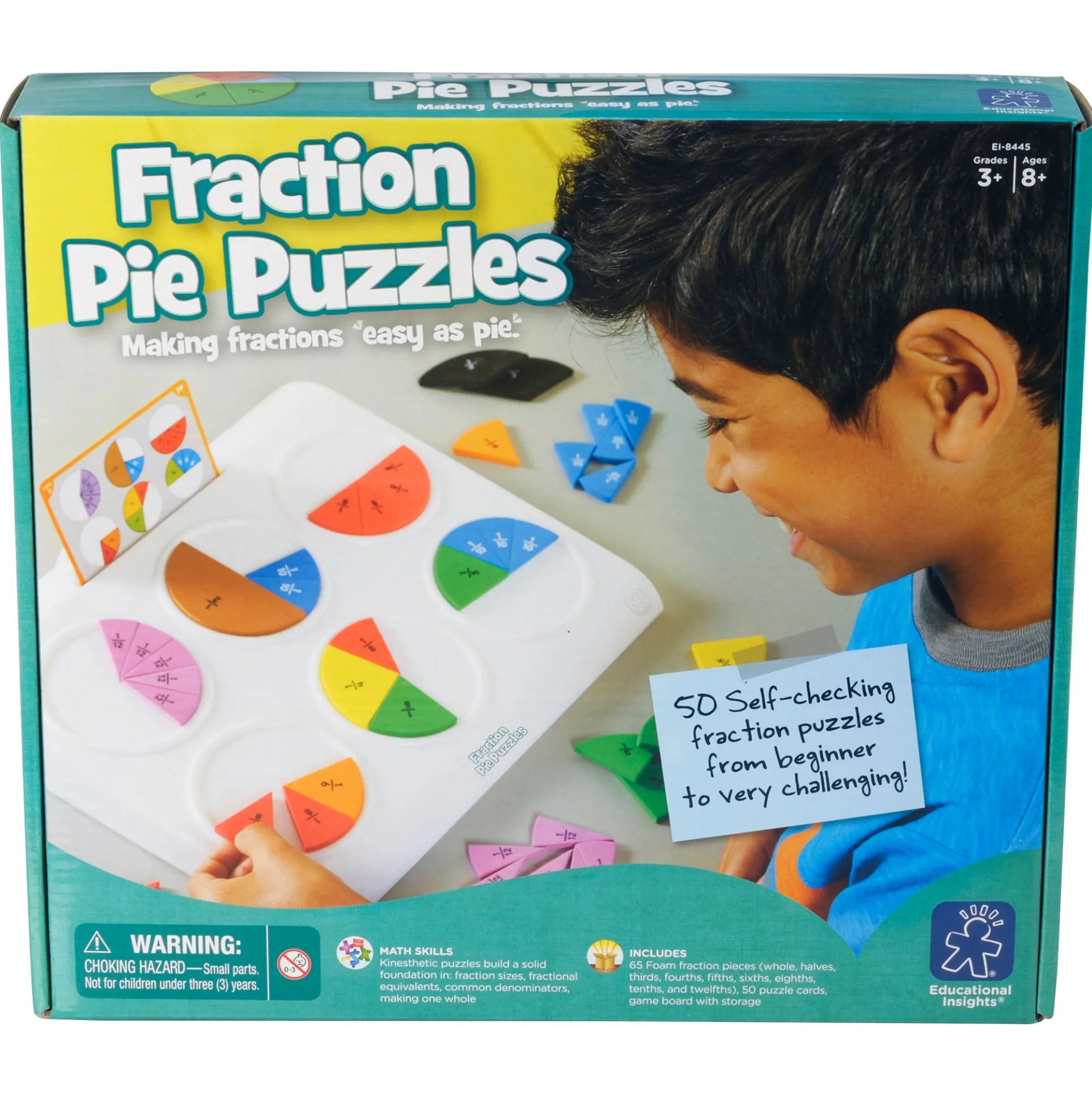 Educational Insights Fraction Pie Puzzles - Engaging Math Learning Toy
