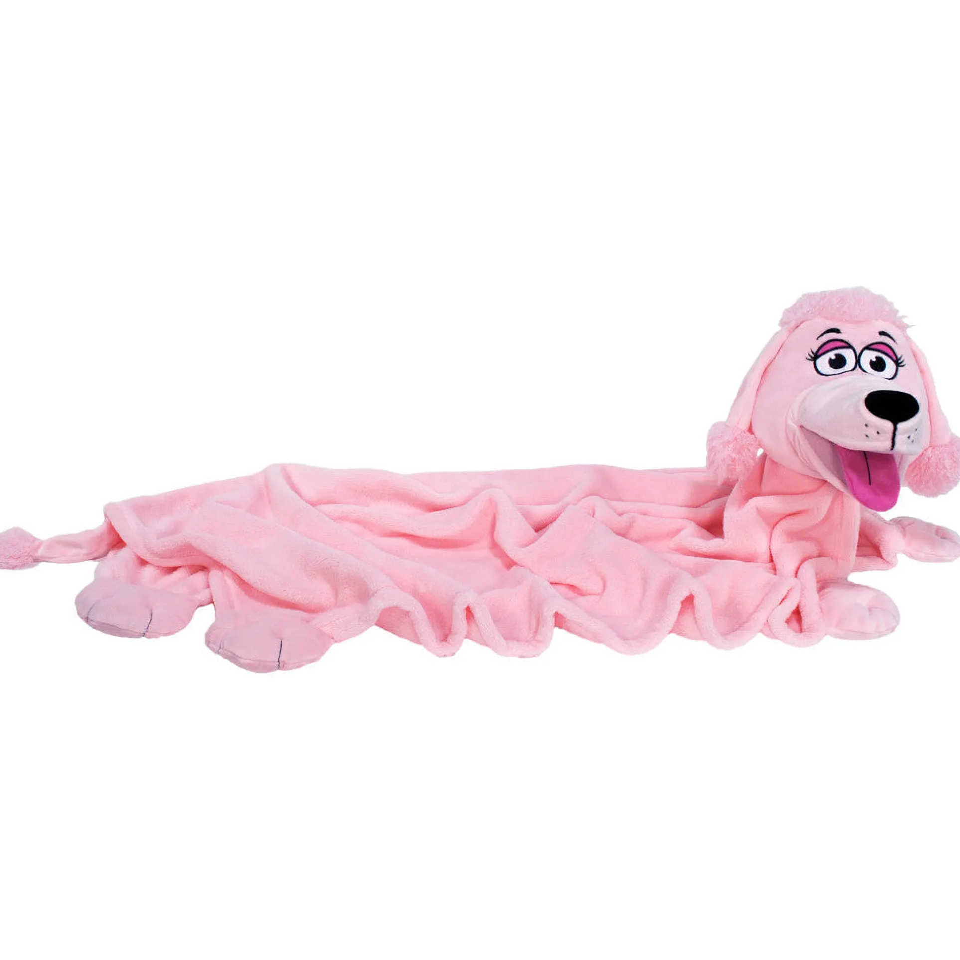 Cuddleuppets Pink Poodle Plush Puppet & Blanket - 2-in-1 Combo