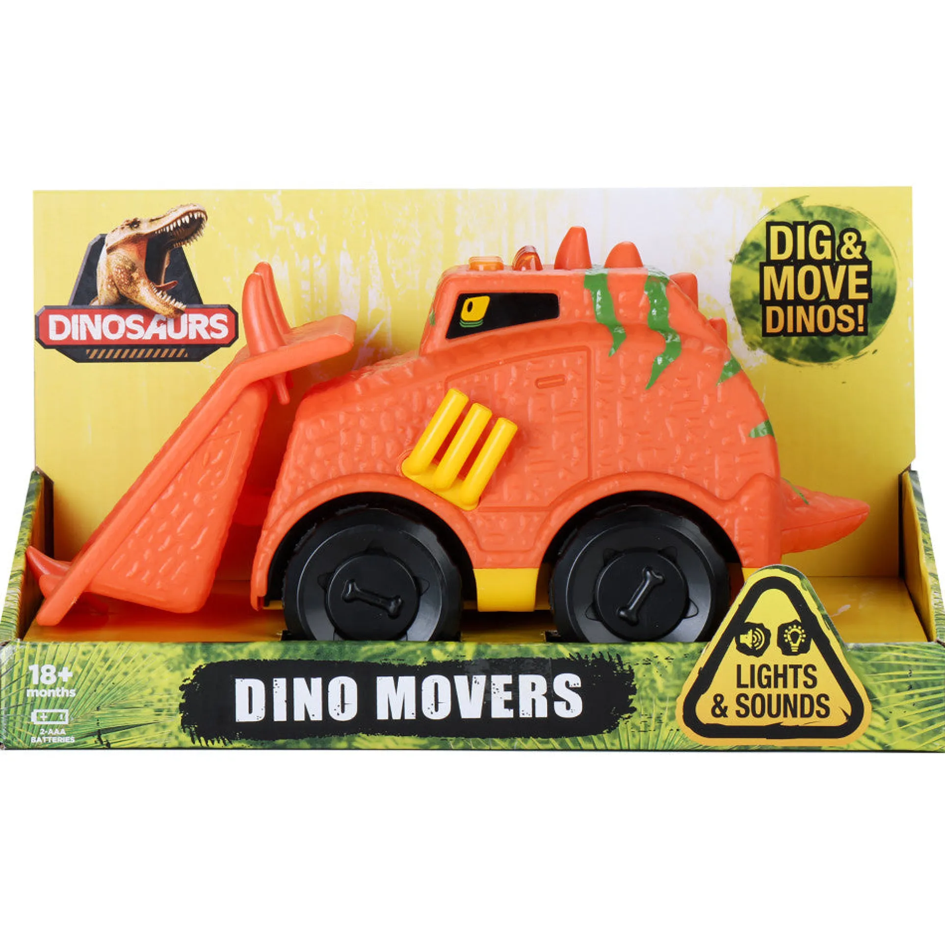 Kid Galaxy Dino Mover Bulldozer - Realistic Dinosaur Sounds and Functional Scoop