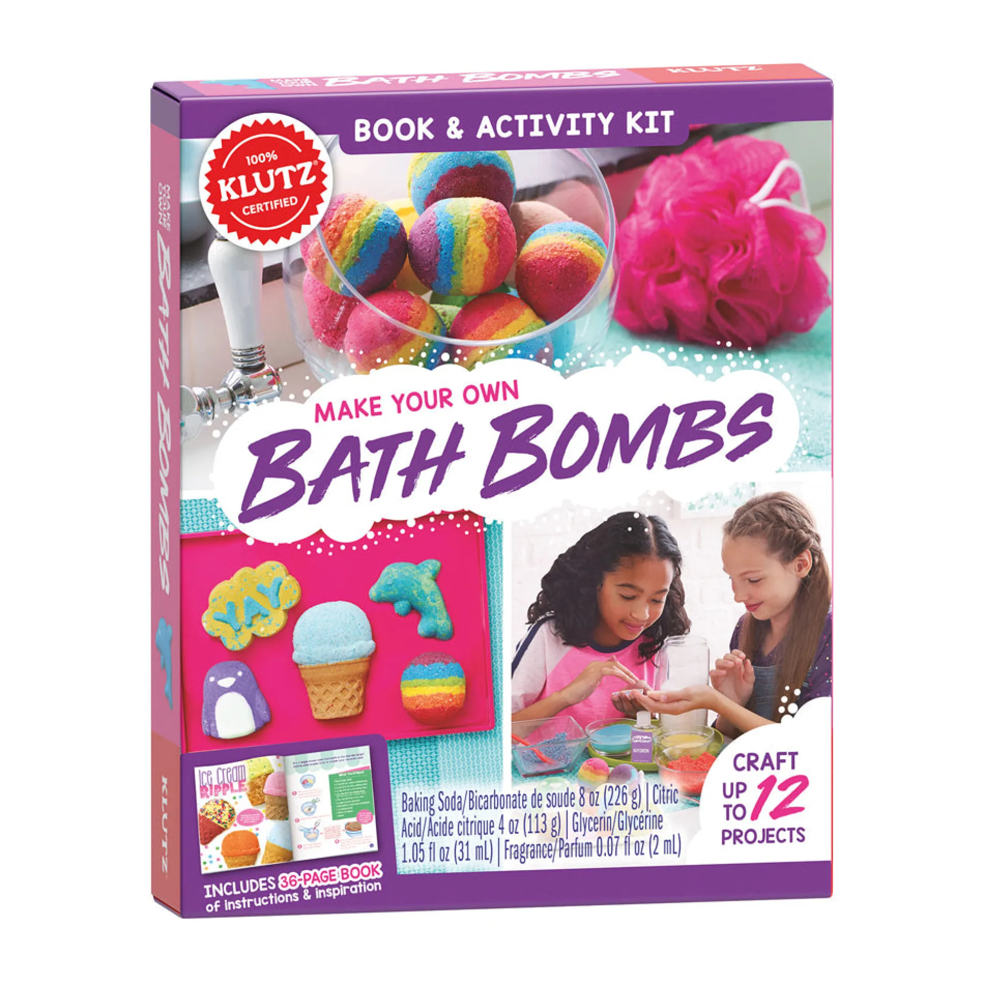 Klutz DIY Bath Bomb Creation Kit - Colorful Fizzing Bath Bombs