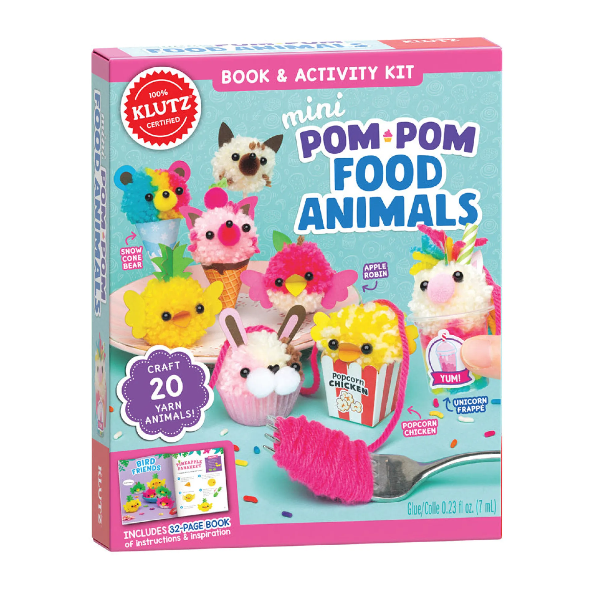 Klutz Mini Pom-Pom Food Animals Craft Kit