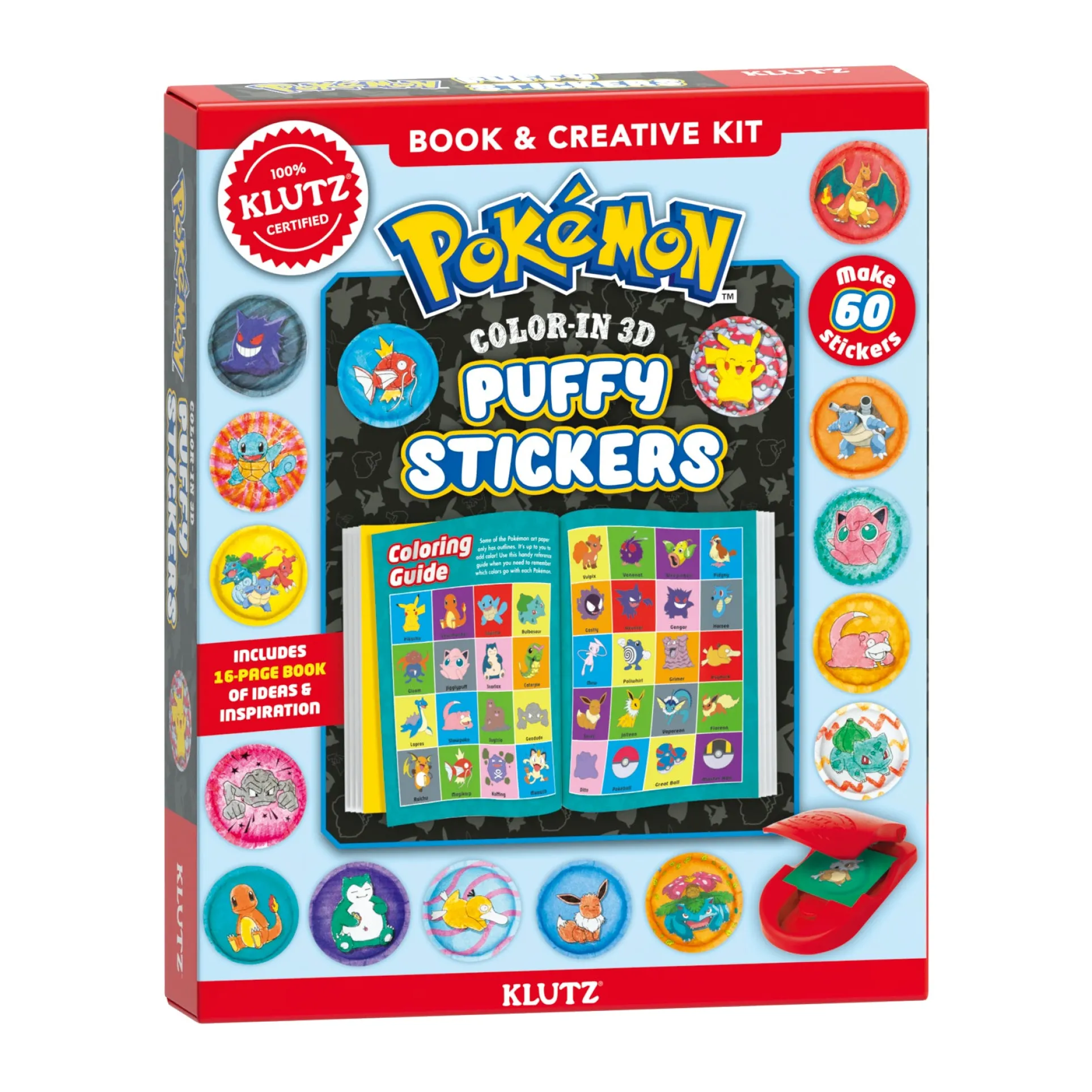 Klutz Pokemon Series Color-In 3D Puffy Sticker Maker Kit