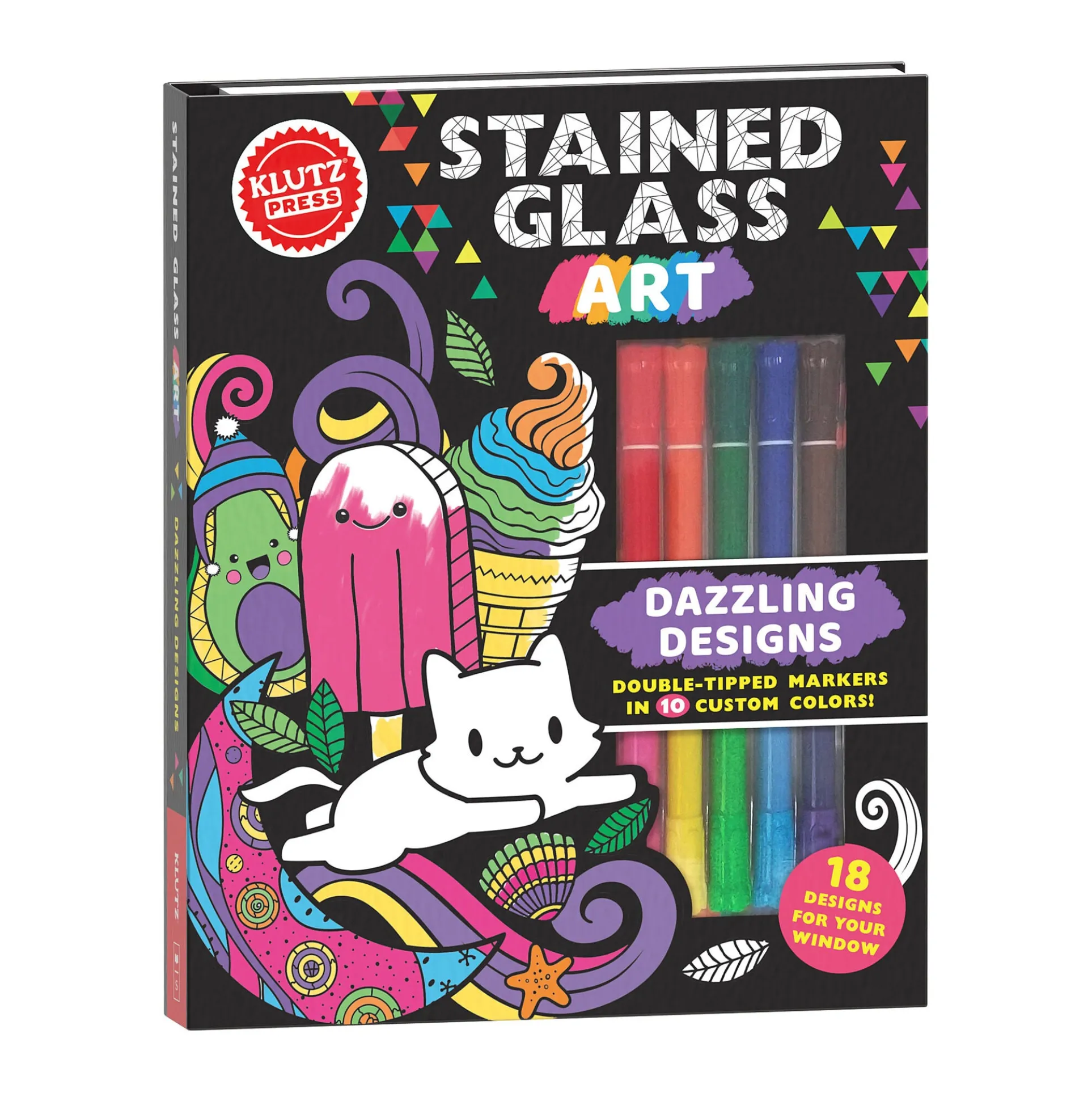 Klutz Stained Glass Art Craft Kit - Dual Design Paper