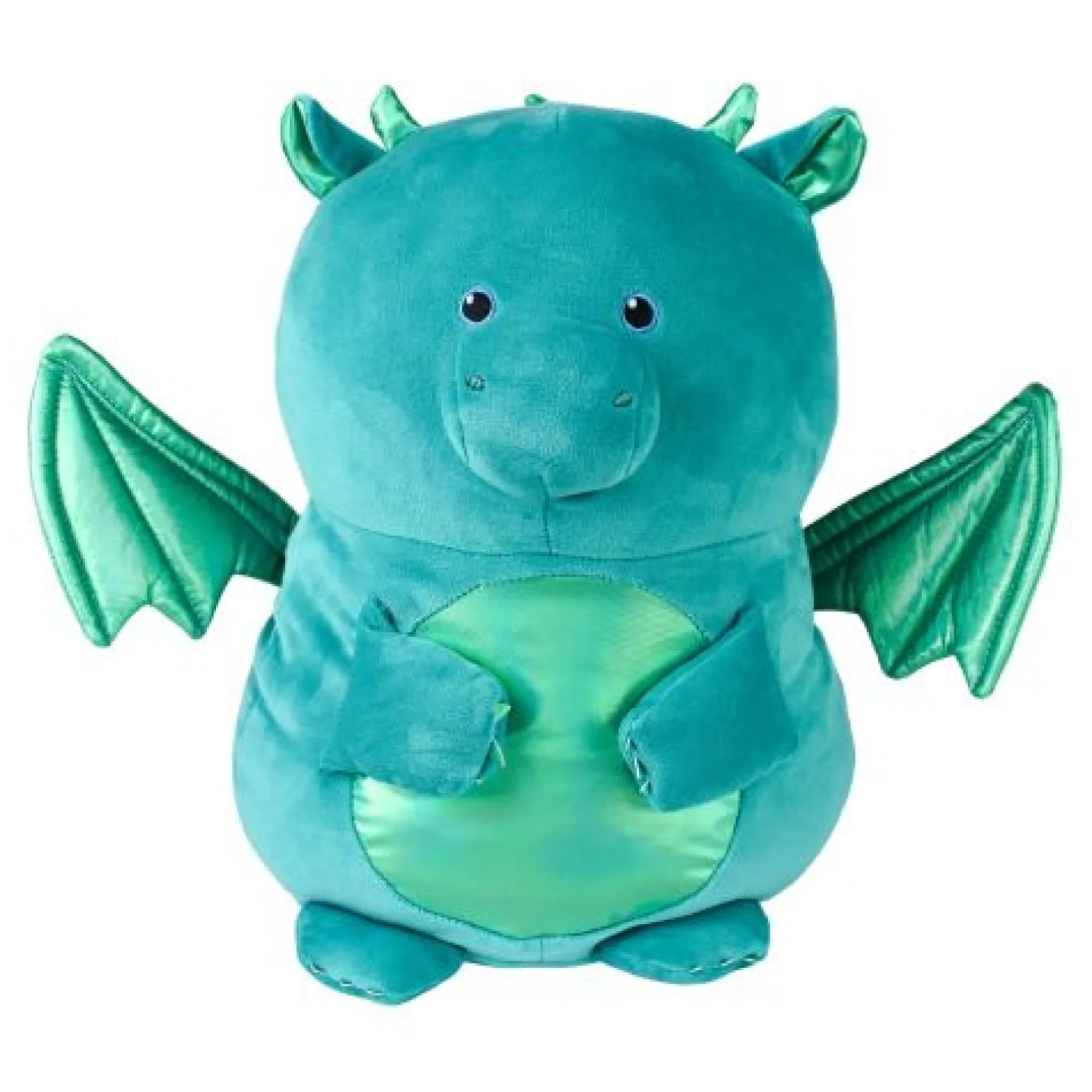 Kobioto Enchanted Dragon 18 inch Plush - Turquoise with Shimmering Green Wings