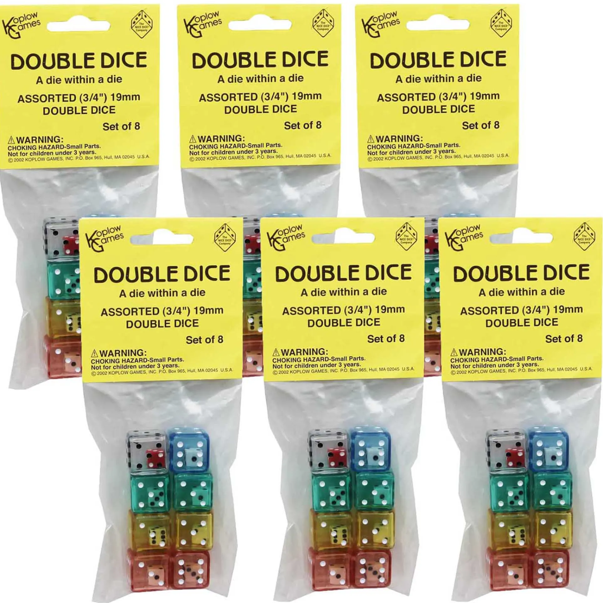Koplow Games Exciting Double Dice Set, 48 Count