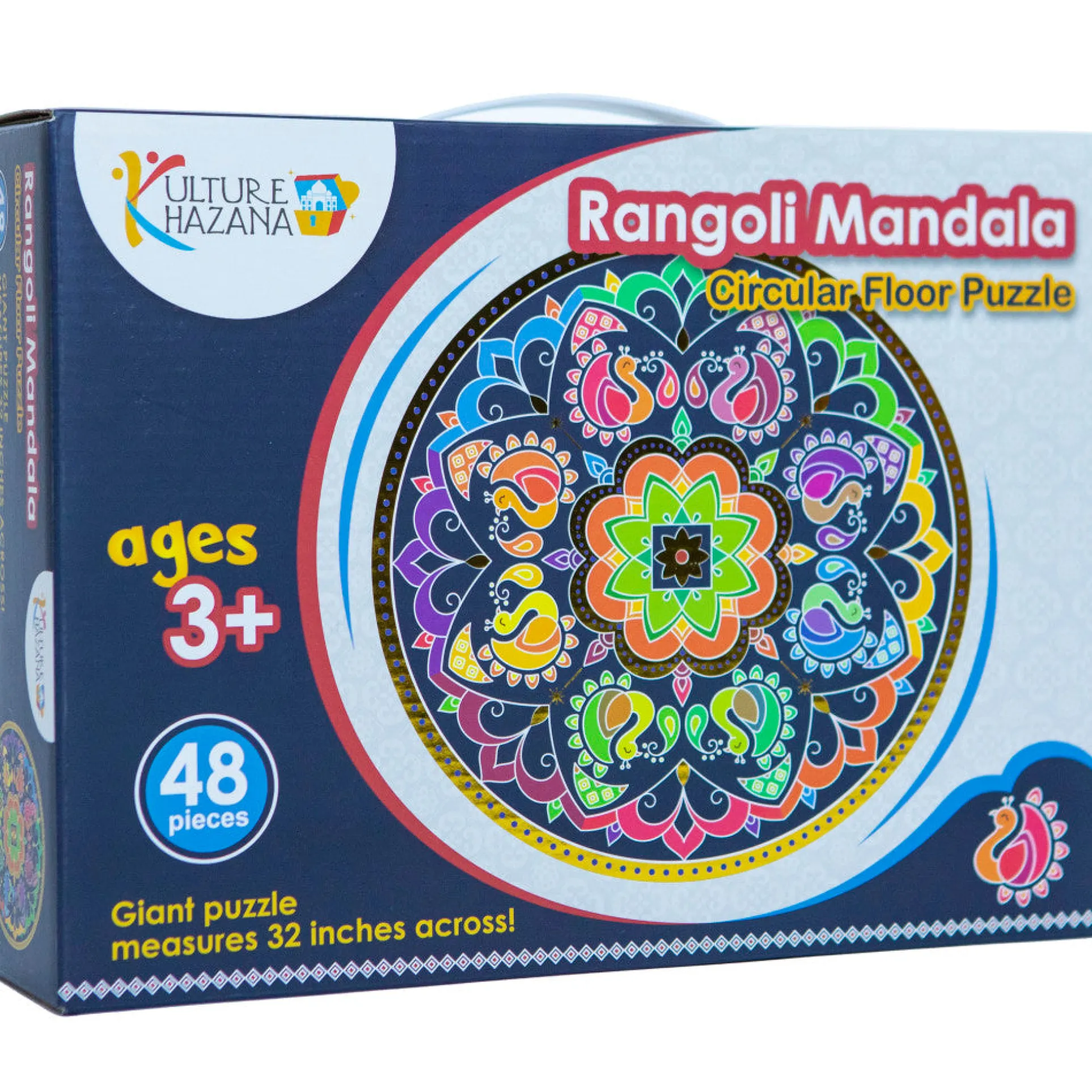 Kulture Khazana Rangoli Mandala 48-Piece Floor Puzzle