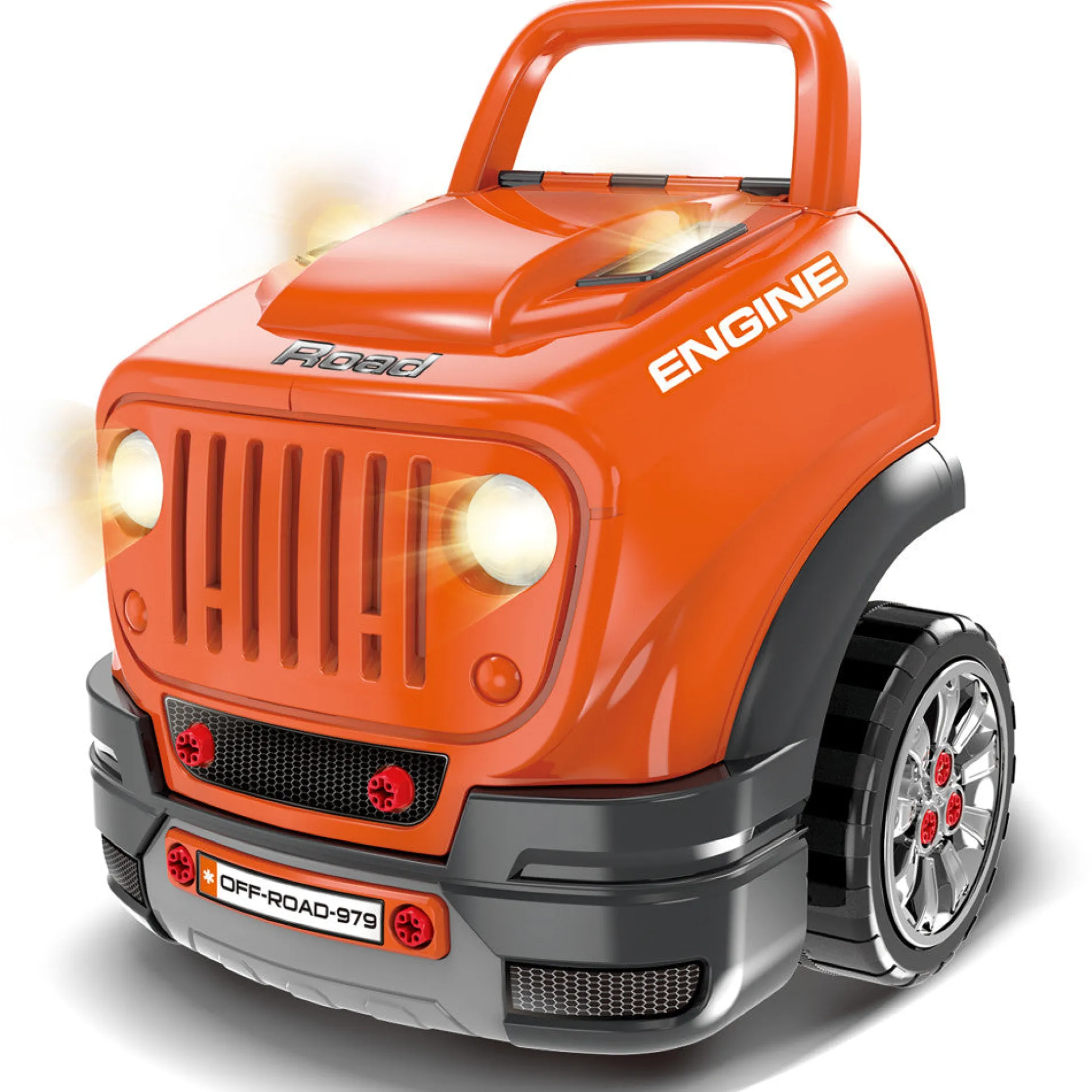 Interactive ATV Car Mechanic Engine Workshop - Orange, Take Apart Engine with RC Key