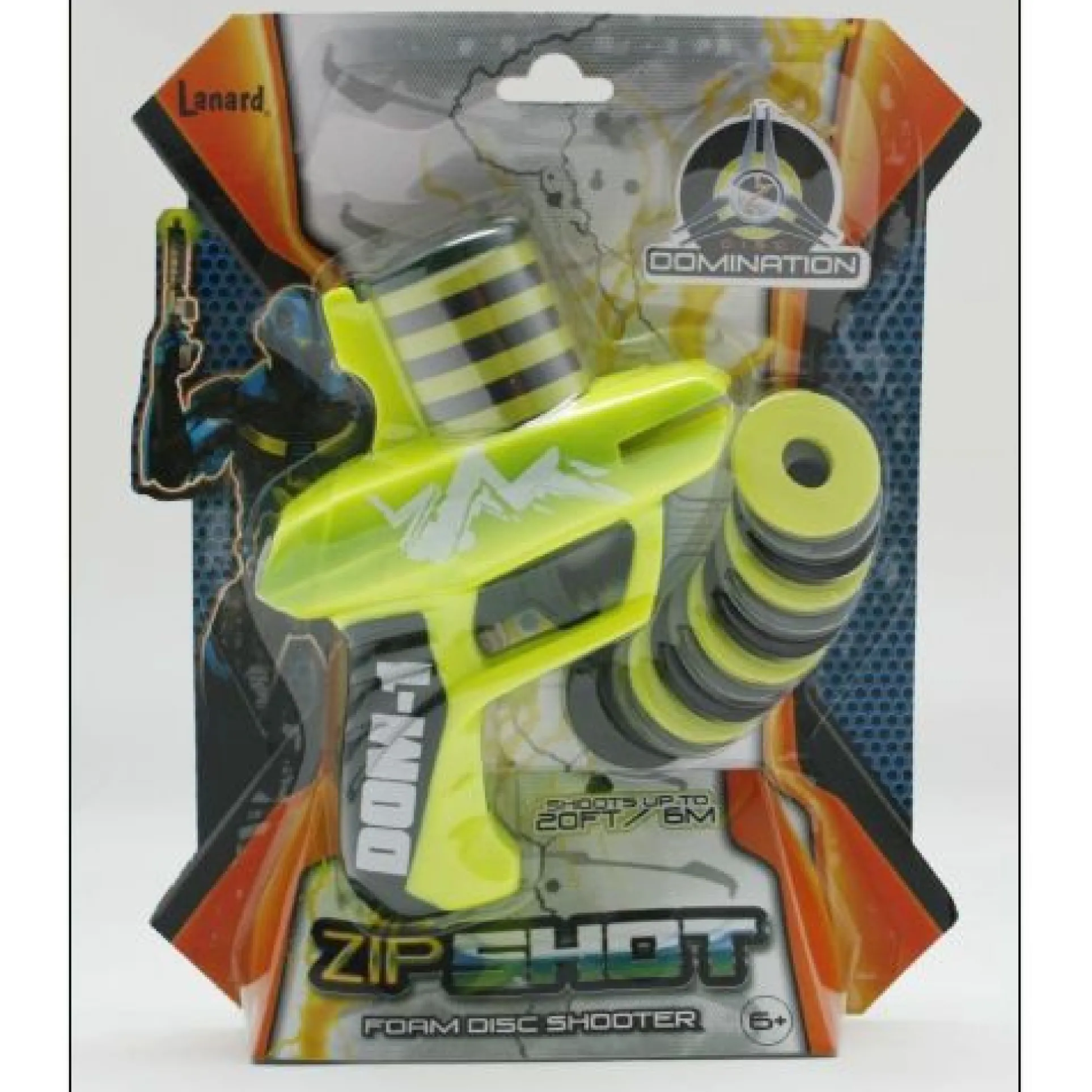 Lanard Disc Domination Zip Shot Twin Foam Disc Launchers