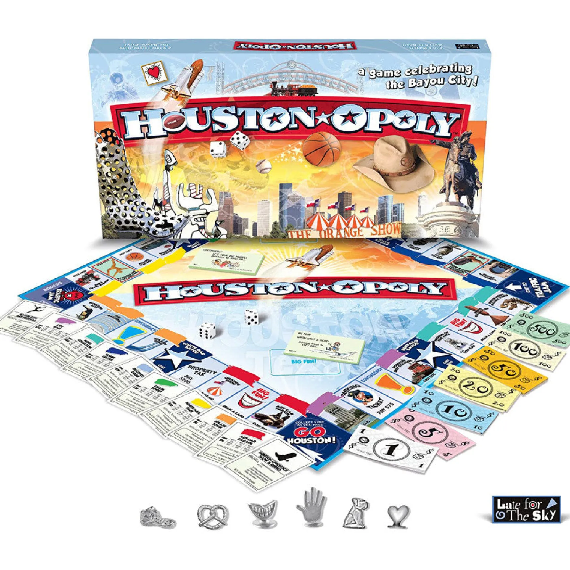 Late For The Sky Houston-Opoly Board Game