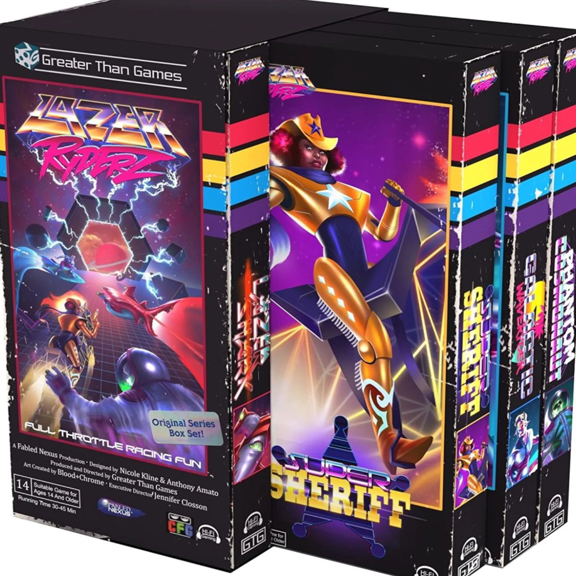 Lazer Ryderz 80's Retro Style Strategy Board Game