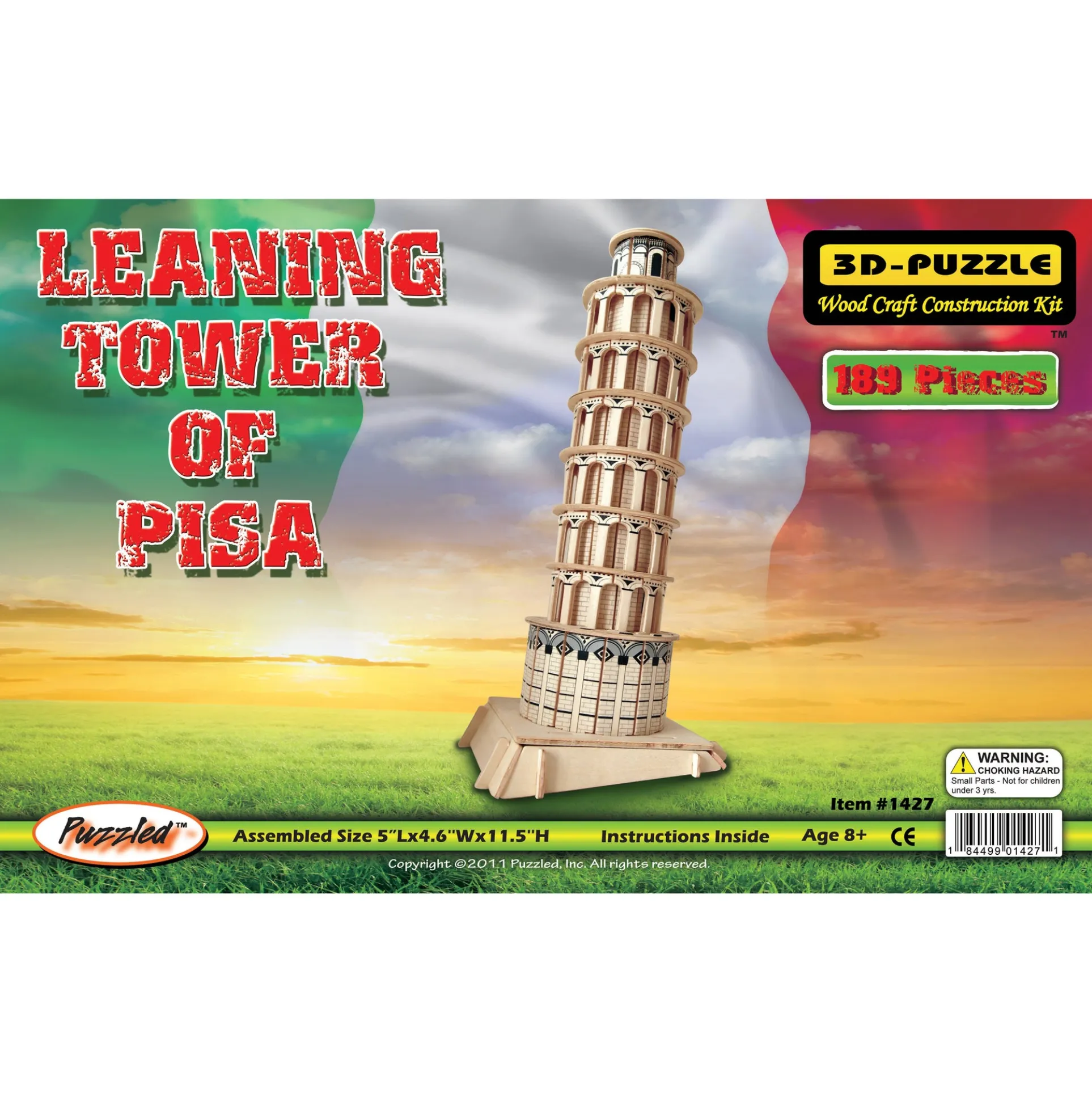 Leaning Tower of Pisa 3D Wooden Puzzle Model