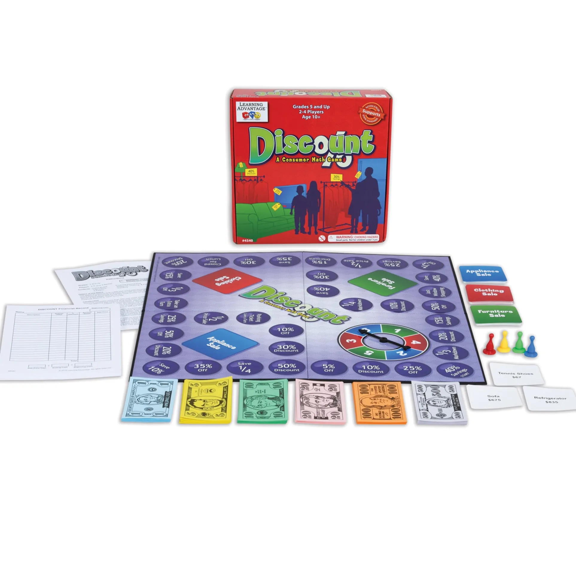 Learning Advantage® Discount Math Game - Financial Whizz Kit!