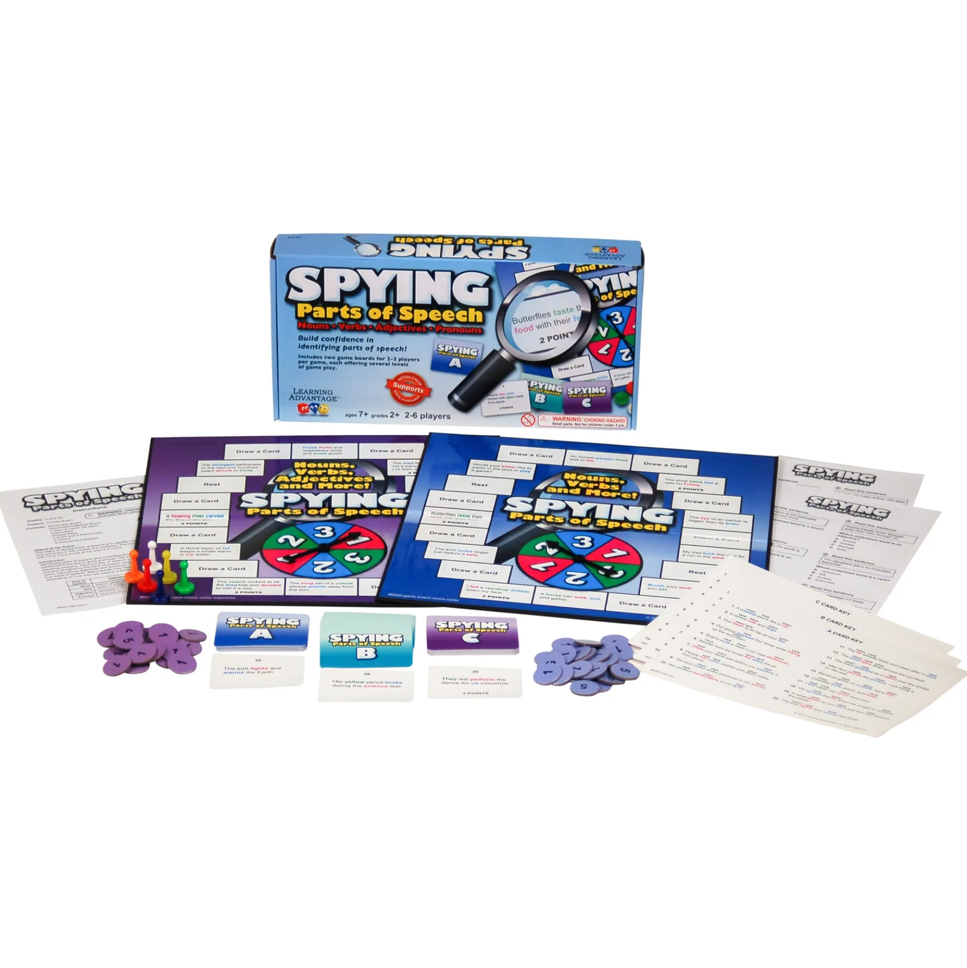 Learning Advantage Spying Parts of Speech - Grammar Board Game